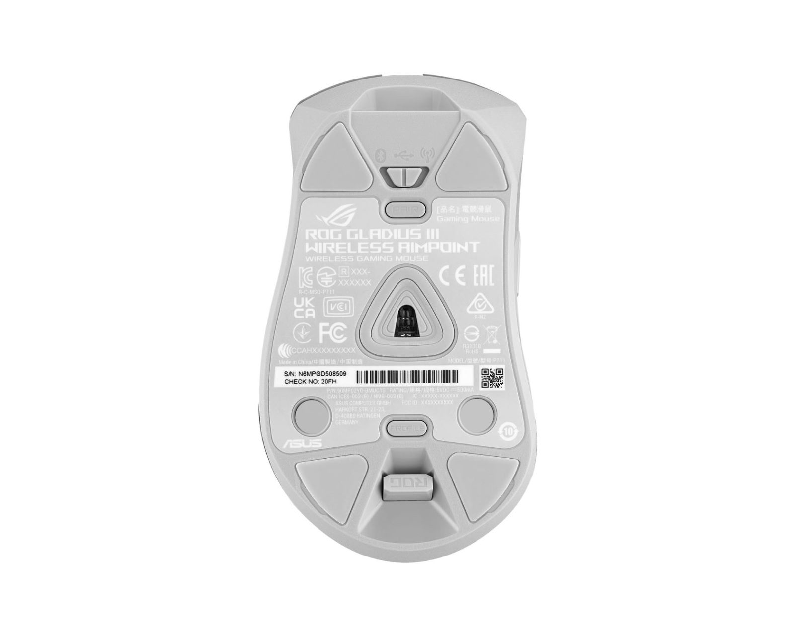 Asus ROG Gladius III Wireless AimPoint Gaming Mouse - White