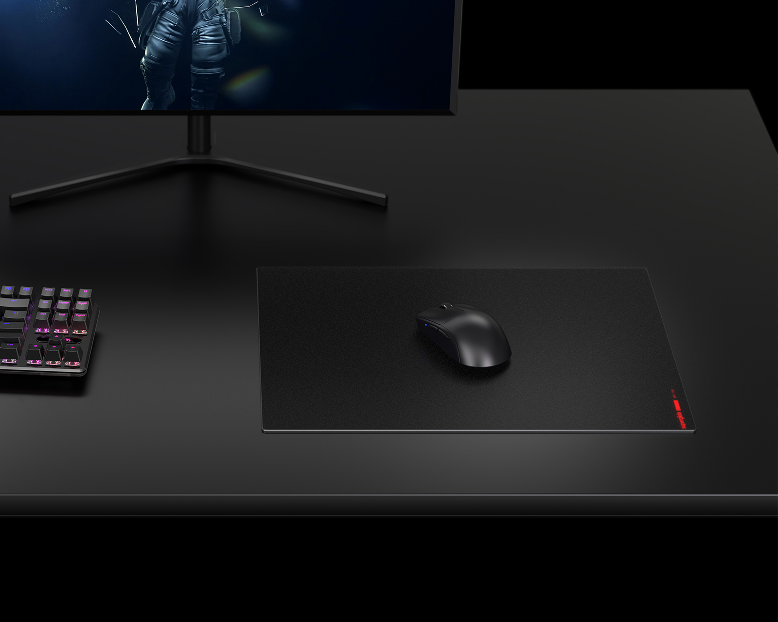 Superglide Glass Mousepad L Black