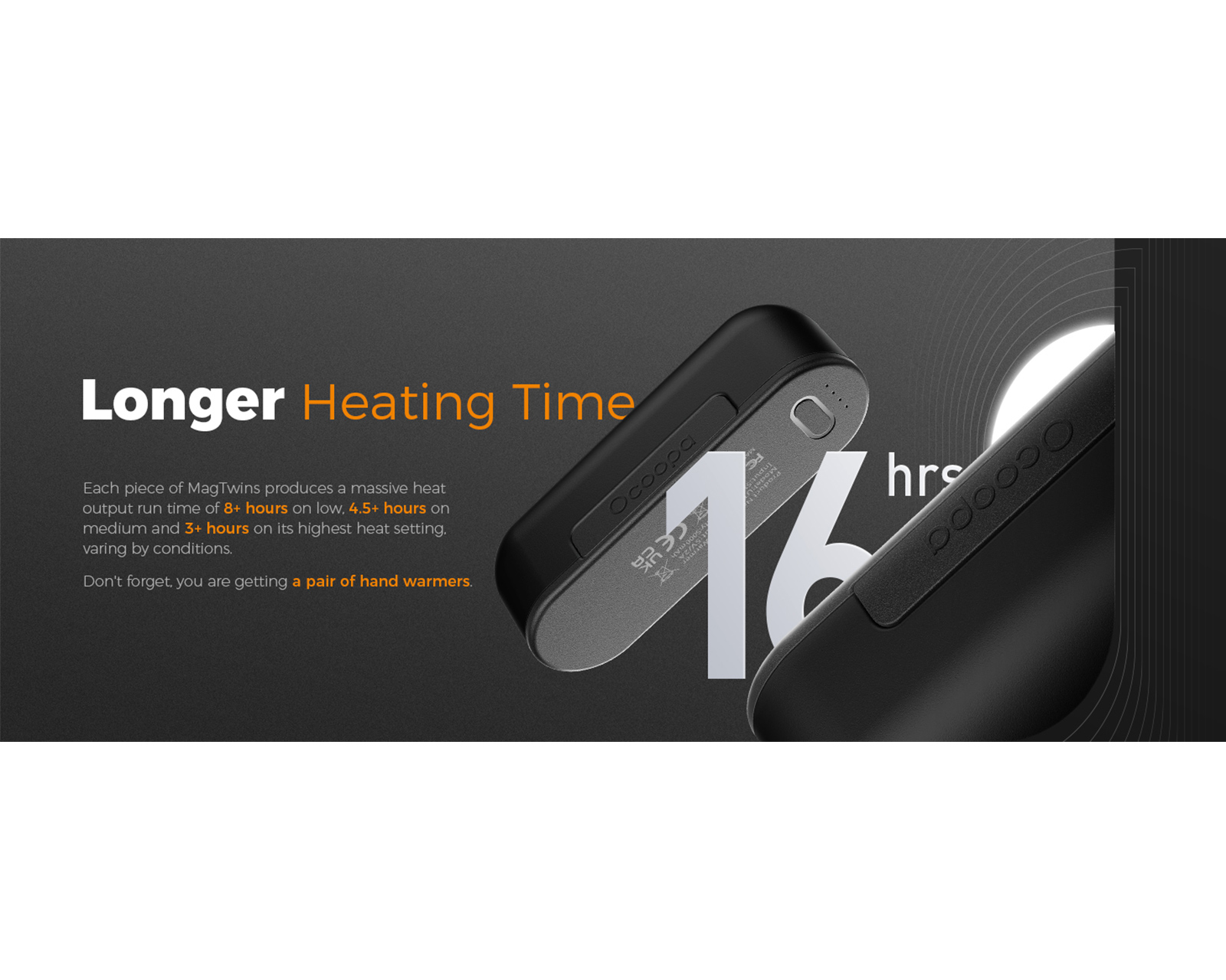 Ocoopa UT2s Electronic Hand Warmer Battery Powered Hand Warmer Blue