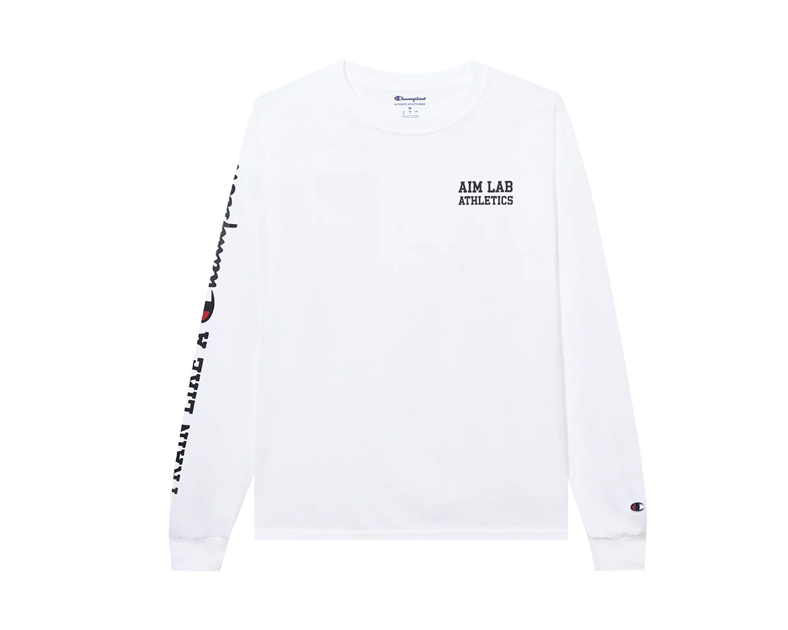 Crewneck Tee Champion White Long Sleeve T Shirt Aim Lab X Champion
