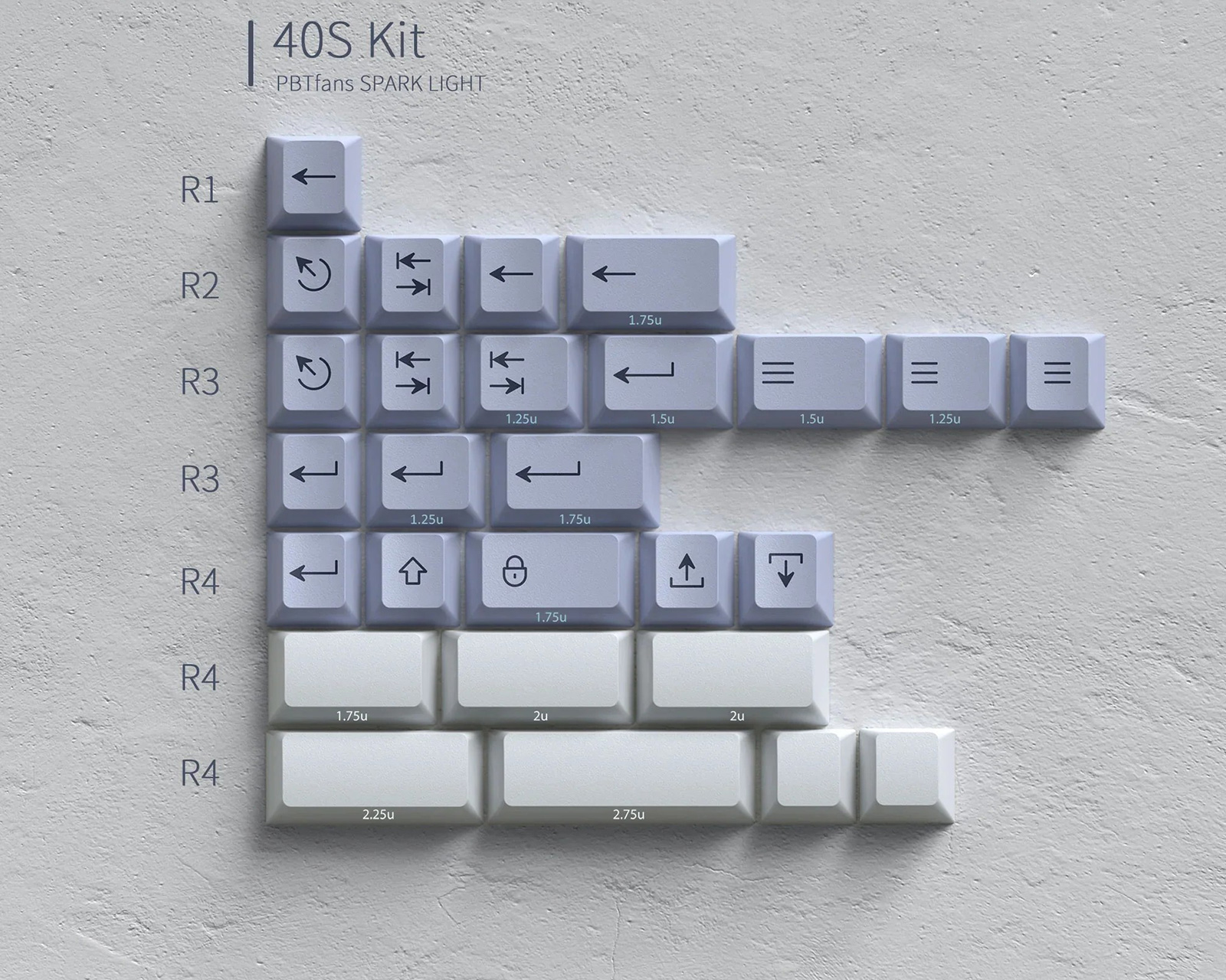 【分割スペース対応】PBTFans Spark light base &40s KBDfans PBTfans Spark Light - 40s Kit - MaxGaming.com