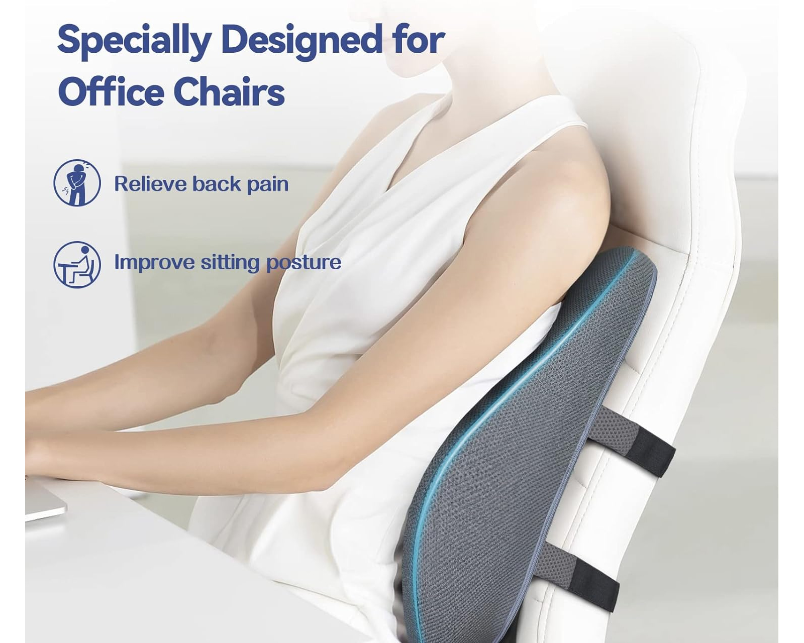 MaxMount Ergonomic Backrest for Office Chair and Gaming Chair