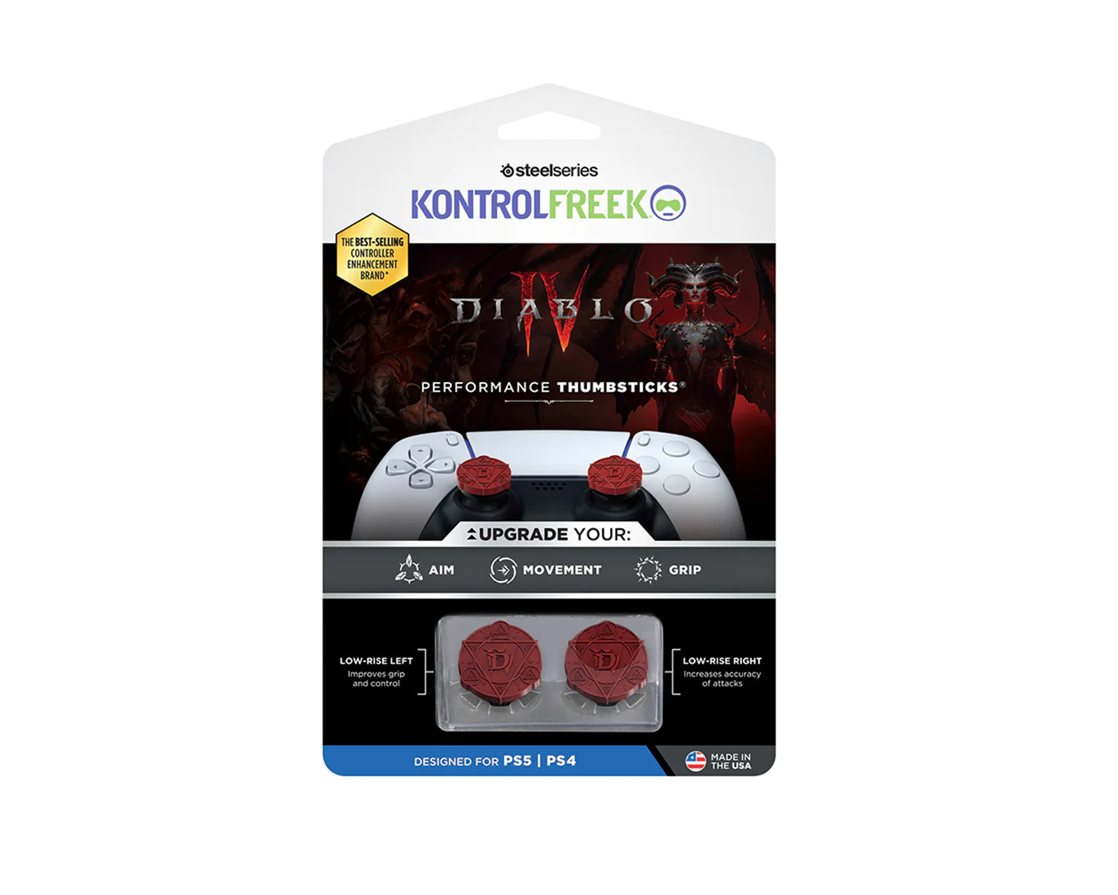KontrolFreek Omni for Playstation 4 (PS4) and Playstation 5 (PS5) | 2  Performance Thumbsticks | 2 Low-Rise Concave | Black