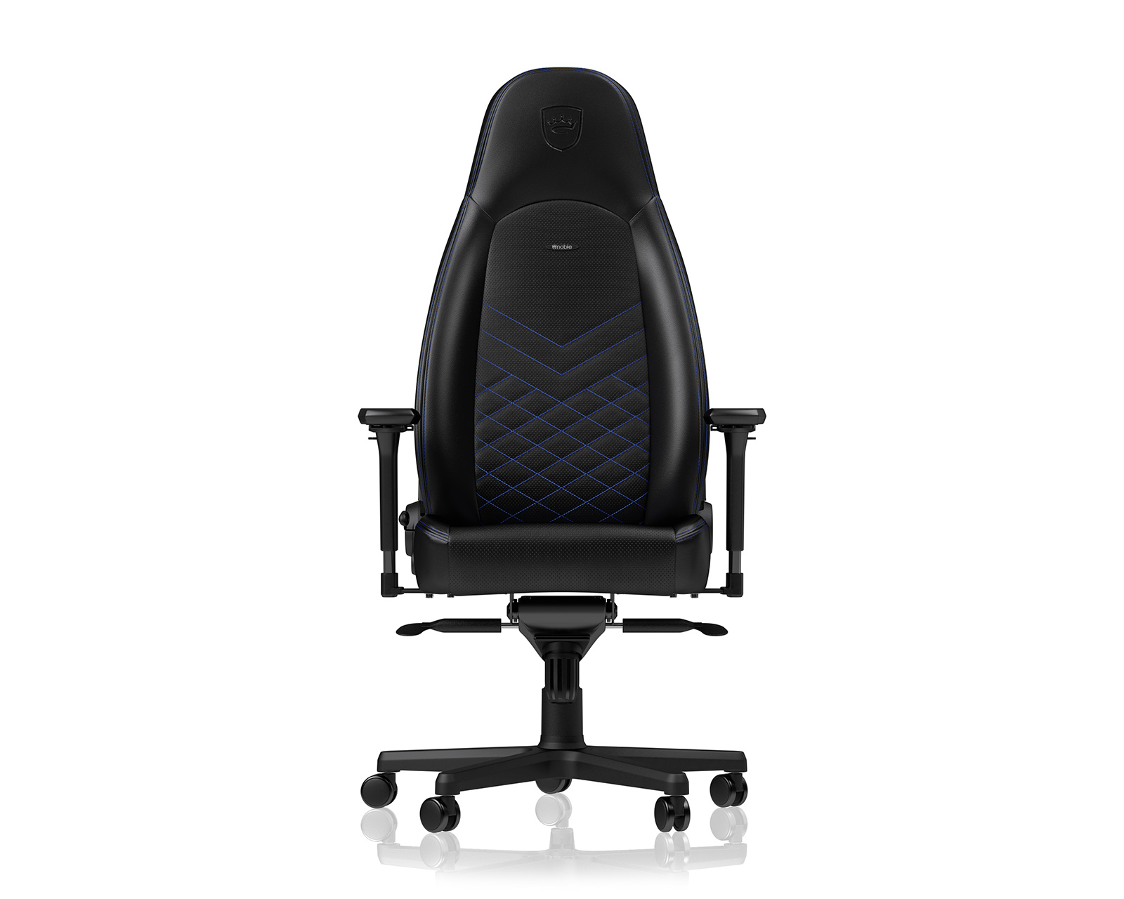 noblechairs ICON PU-Leather - Black / Blue - MaxGaming.com
