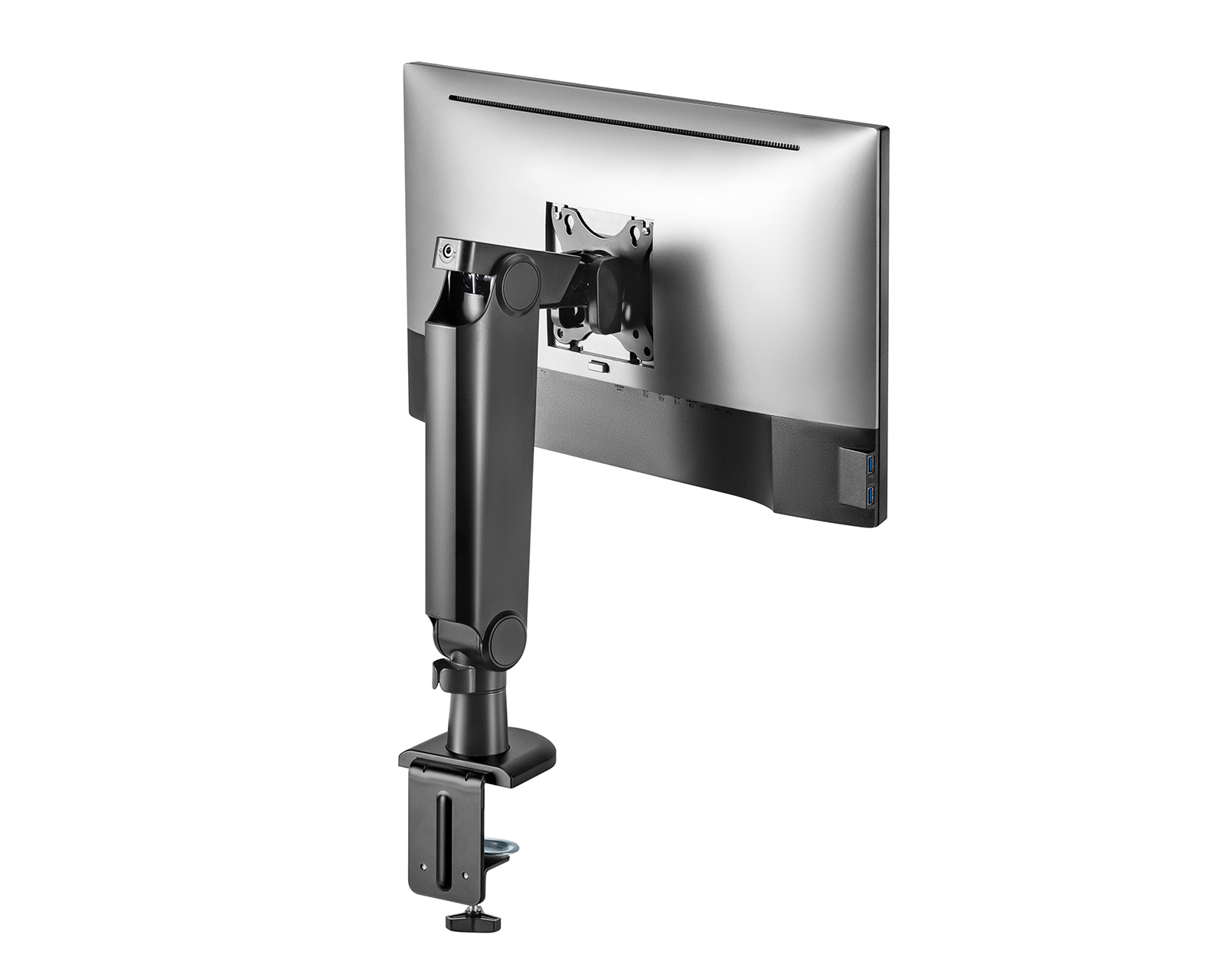MaxMount Single Monitor Arm with Clamp-On - Black