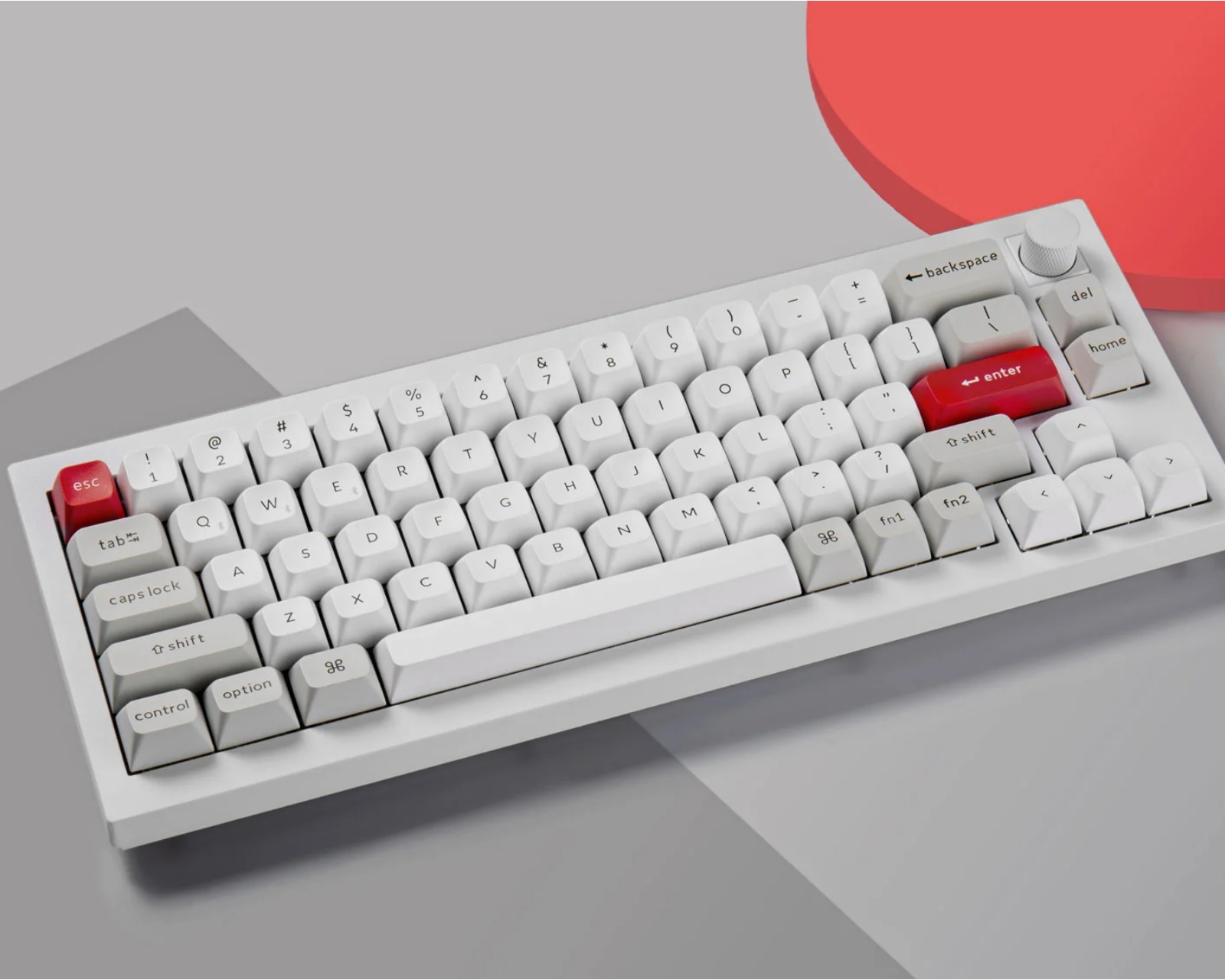 Keychron Q2 Pro QMK ISO Barebone Knob Version - White - MaxGaming.com