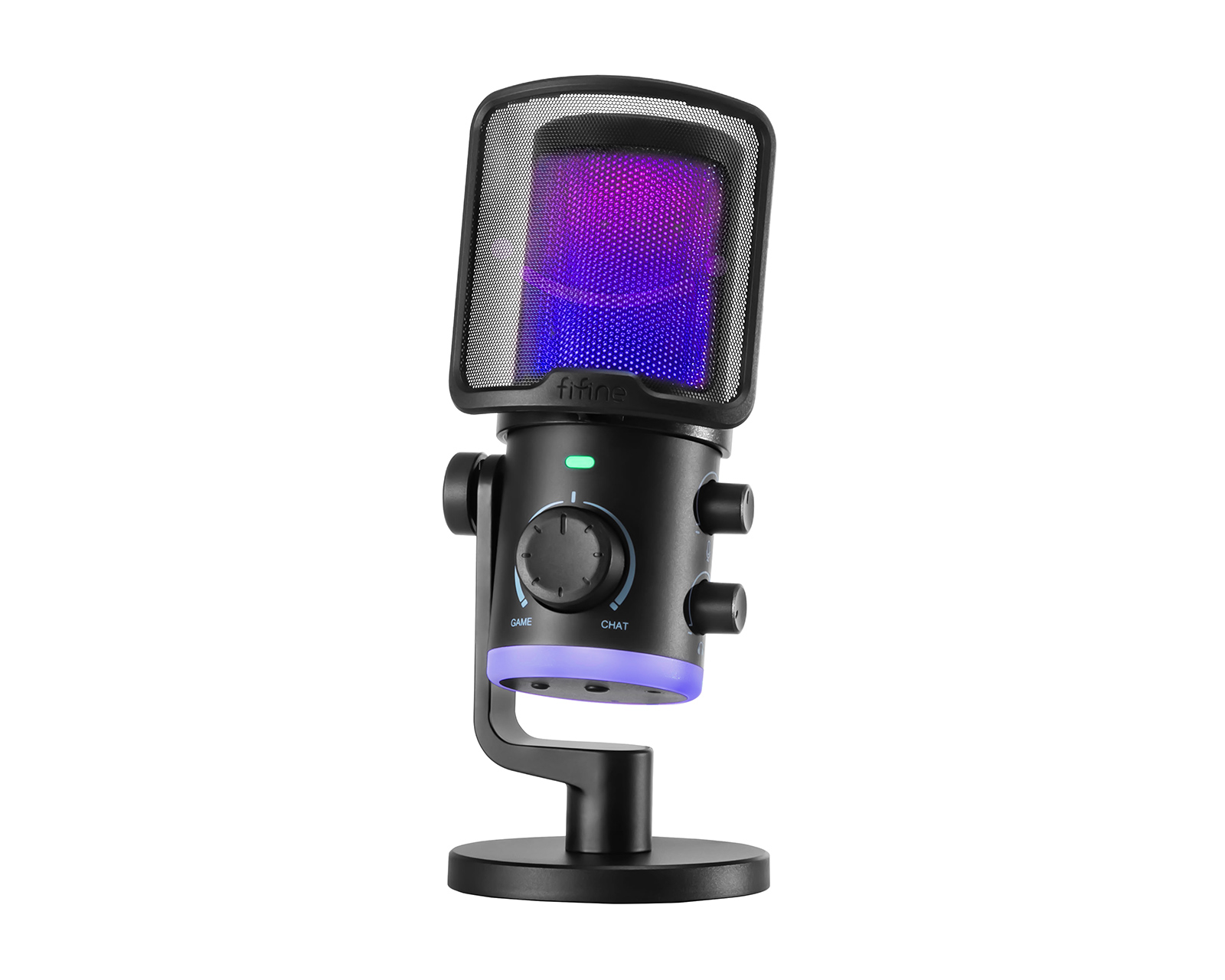 Fifine Ampligame AM6 Condenser Microphone with RGB - Black Fifine Ampligame AM6 Condenser Microphone with RGB - Black