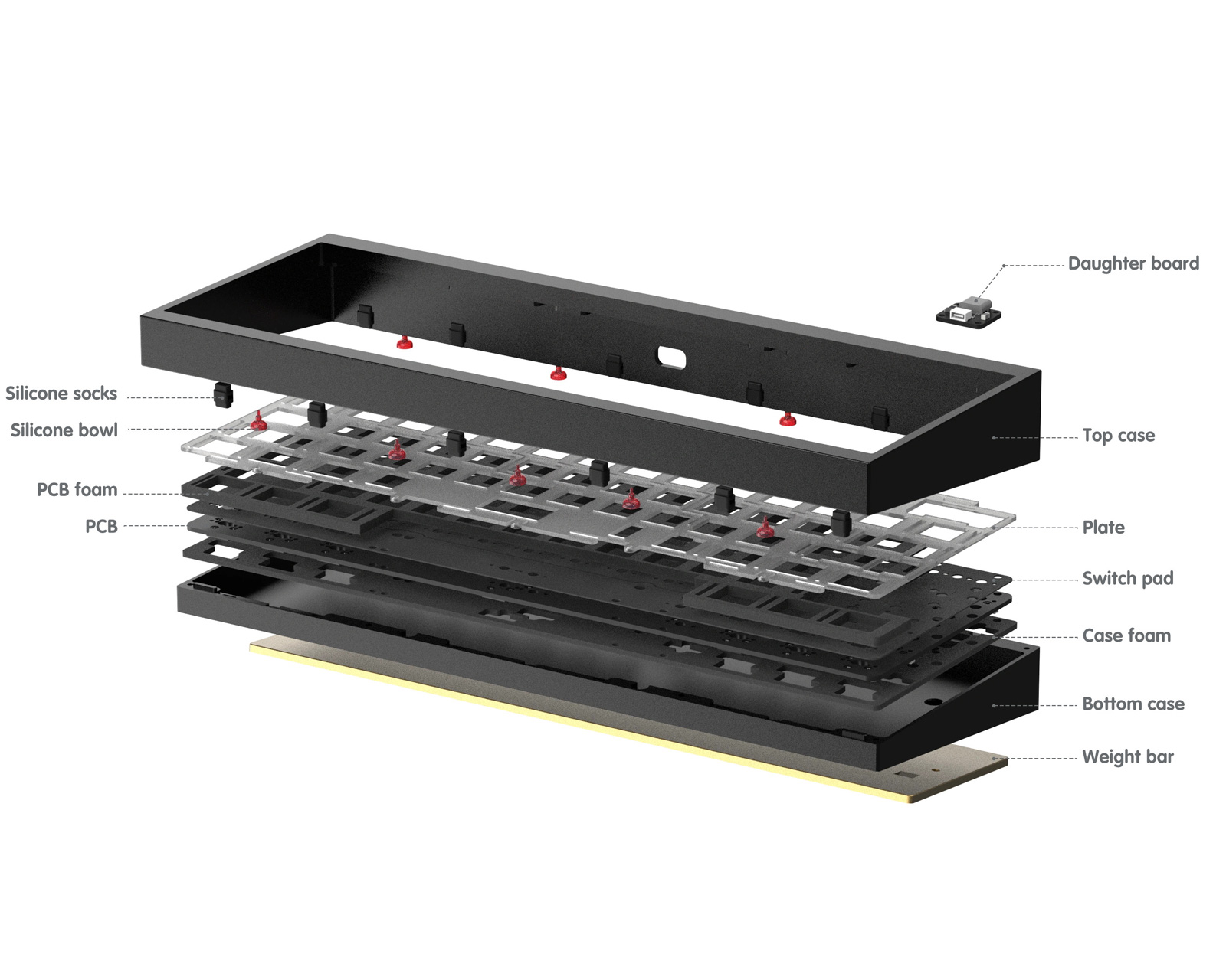KBDfans TOFU60 2.0 WKL Anodized Black - ISO PCB - MaxGaming.com