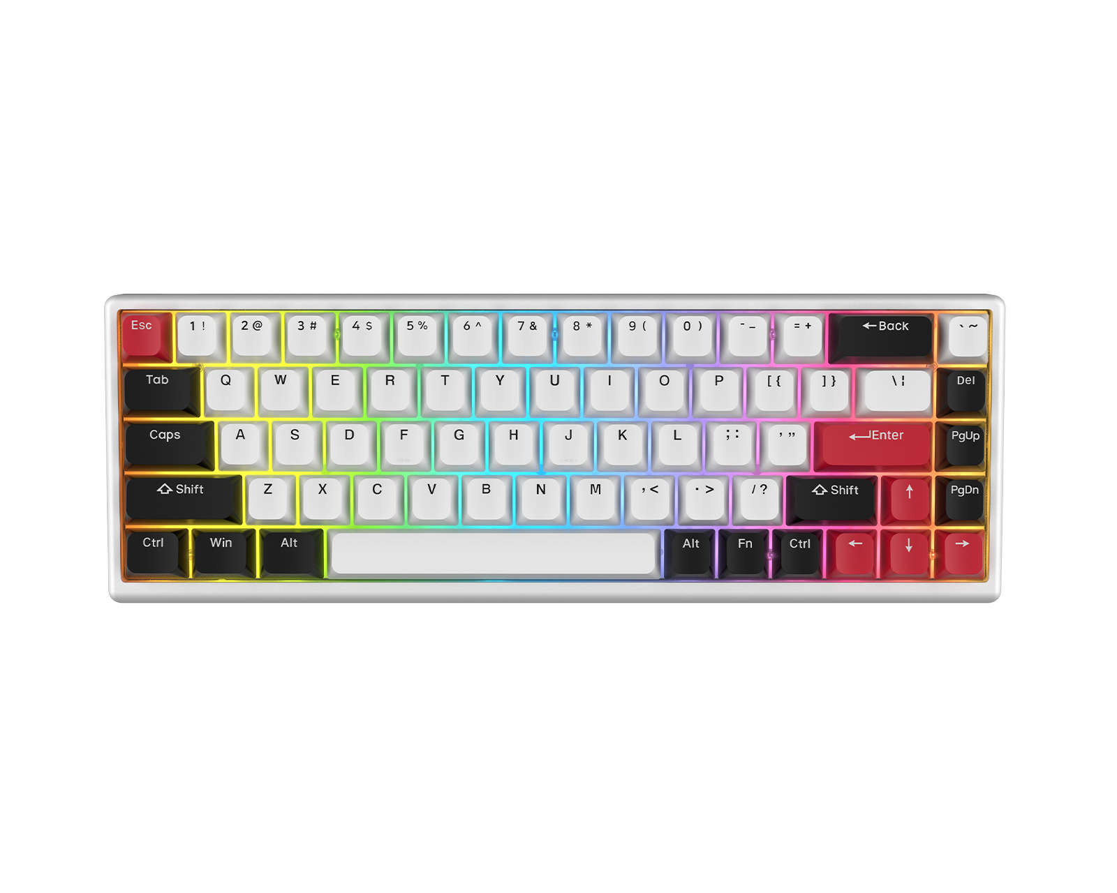 MaxGaming Custom Mechanical Keyboard Bundle - 60% - White 