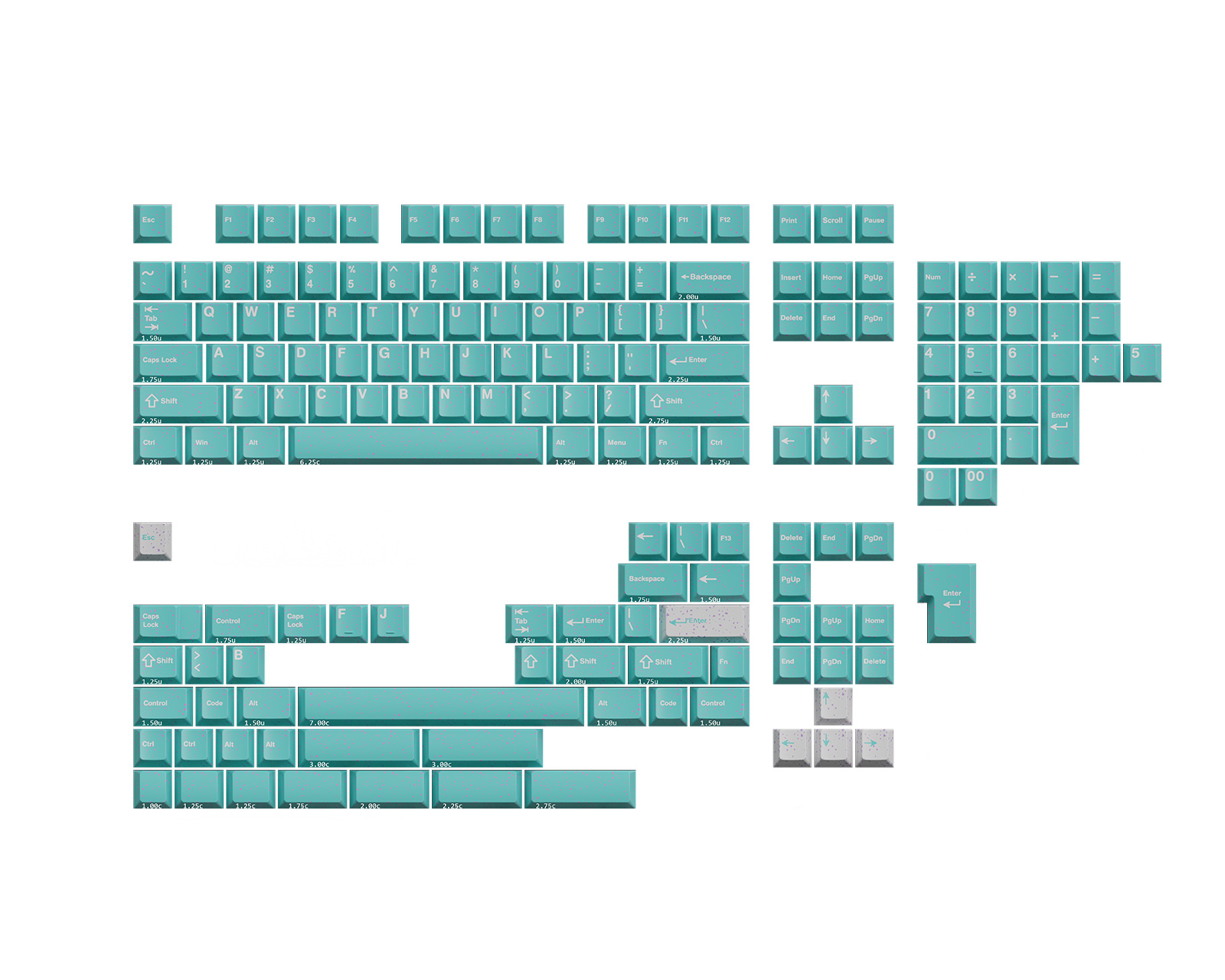 キーボード Wuque Studio Mountain Teal AMBER Keycaps WS Amber Keycaps – Wuque Studio