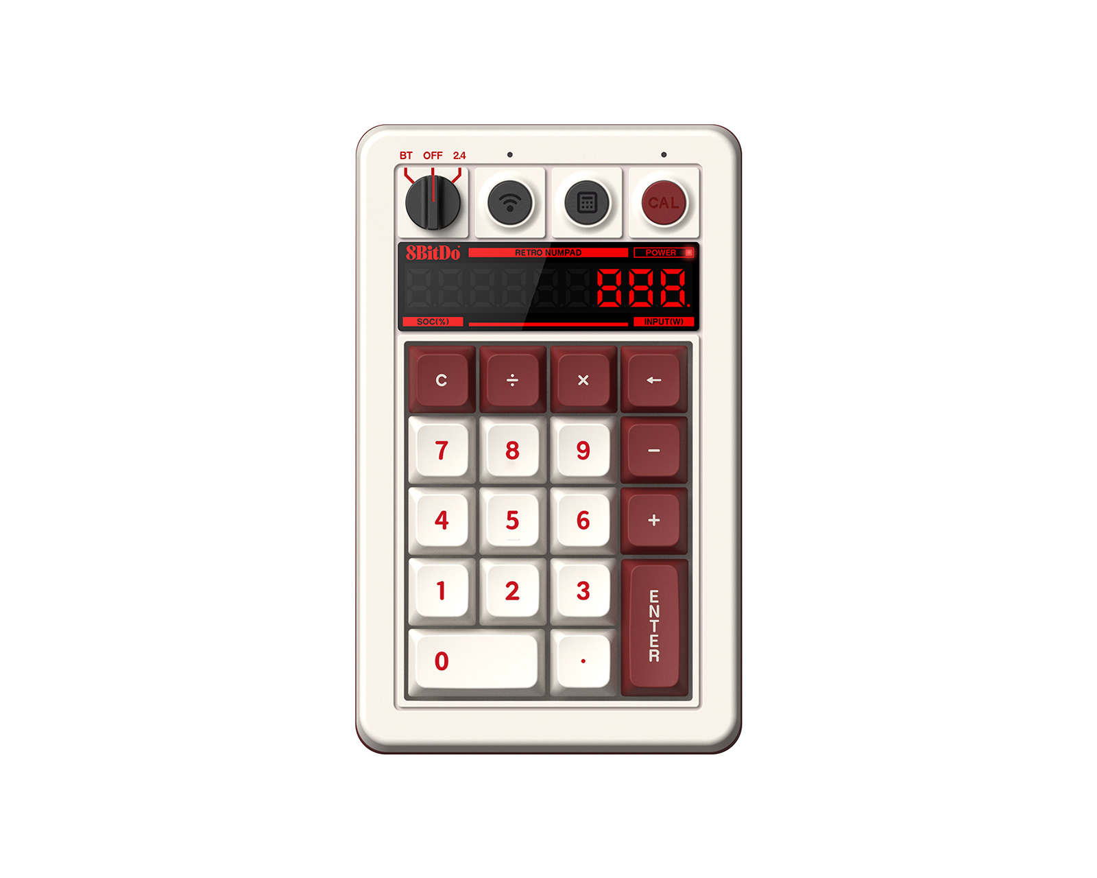 8Bitdo Retro 18 Mechanical Numpad - Wireless Numpad - Fami Edition
