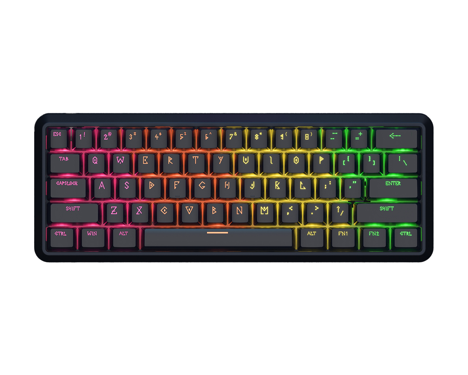 Waizowl Lightning 60 Magnetic Gaming Keyboard - Black - MaxGaming.com