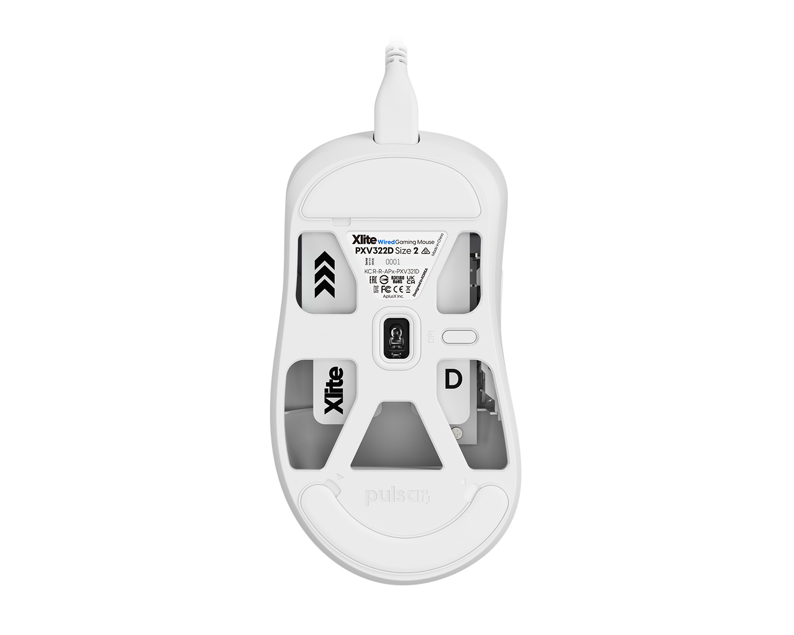 pulsar XLITE ホワイト Mサイズ Mouse Gamer Pulsar Xlite V3 Mini White Wireless 52g Size 1 Cor