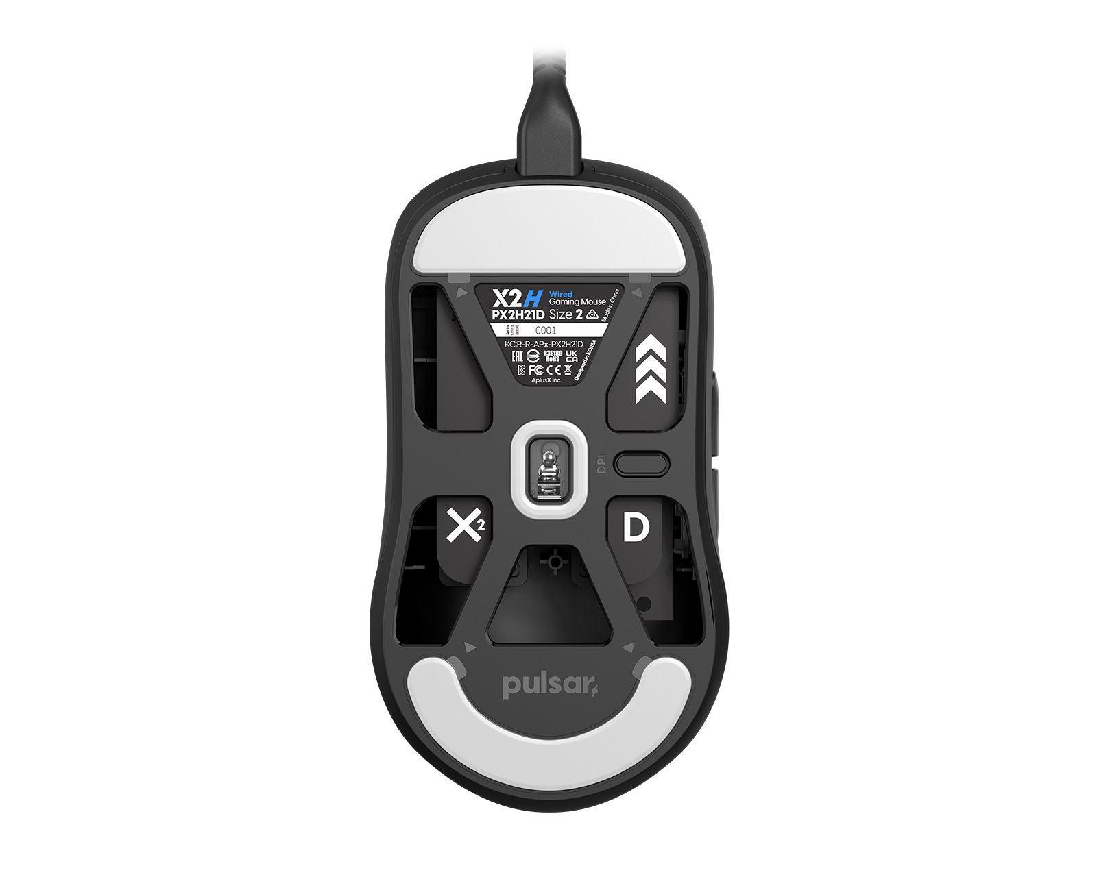 Pulsar X2H Medium Wired Gaming Mouse - Black - MaxGaming.com