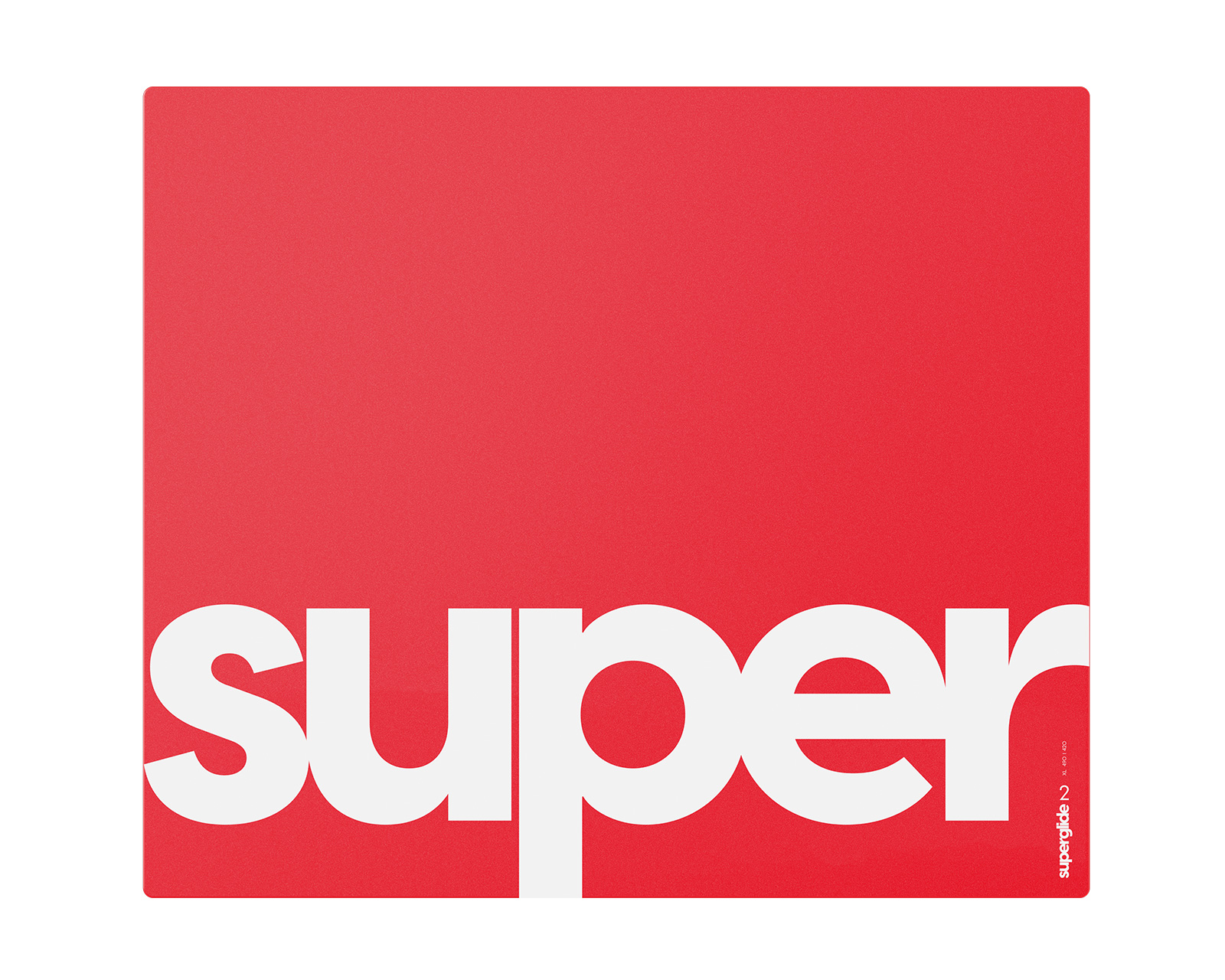 Superglide Glass Mousepad v2 - XL - Red - MaxGaming.com