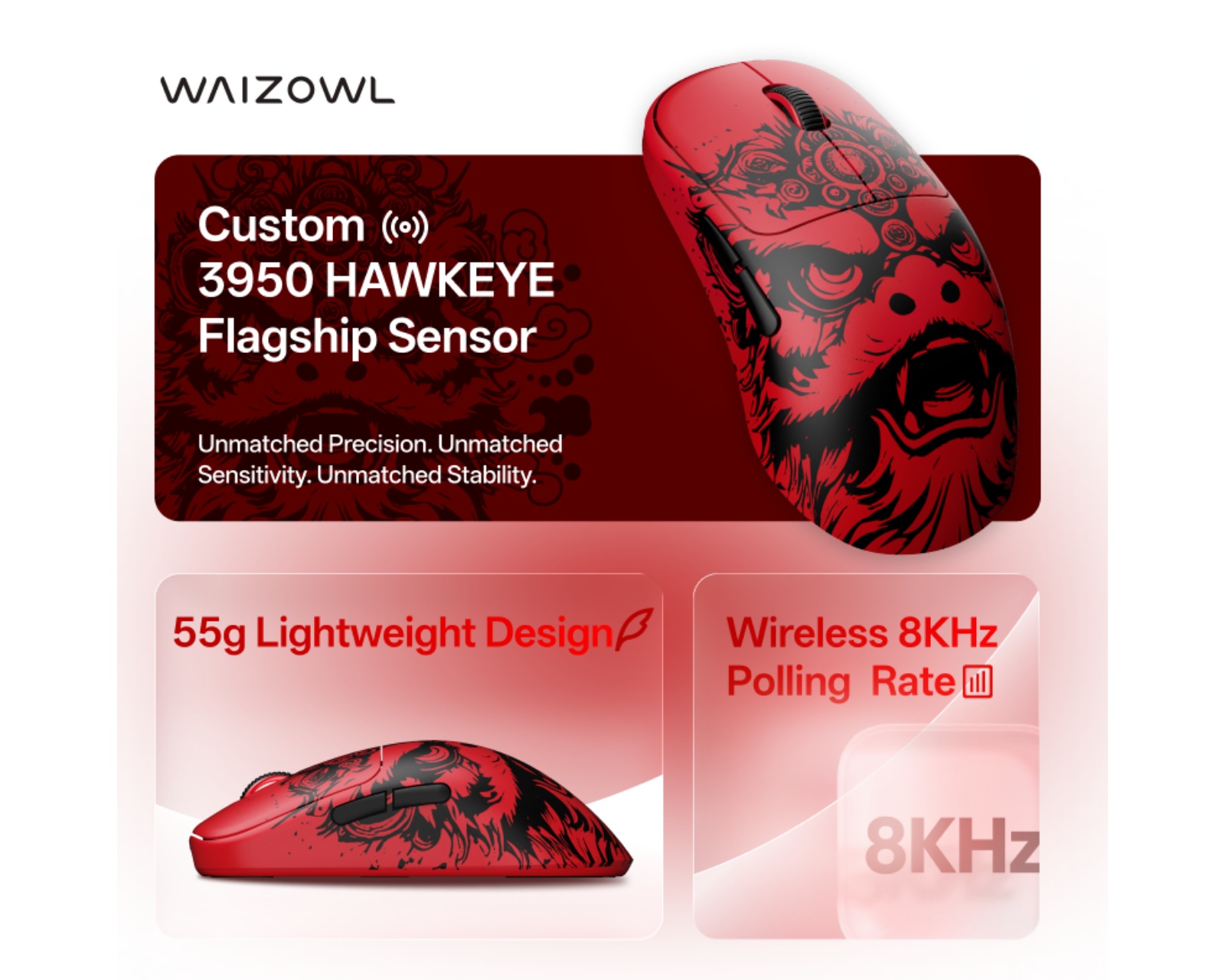 Waizowl OGM Cloud 8K - Crimson Lion - MaxGaming.com