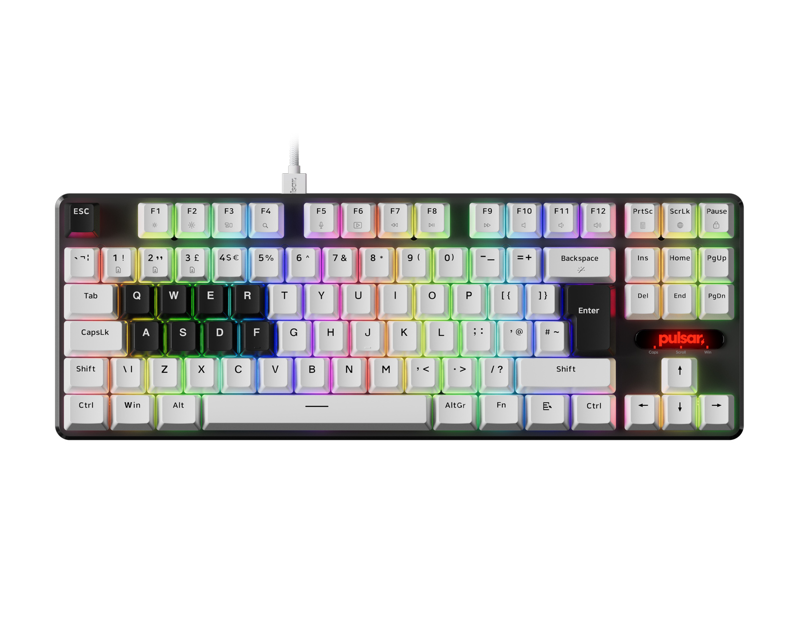 Pulsar PCMK 2 HE TKL Mechanical Keyboard ISO - White - MaxGaming.com