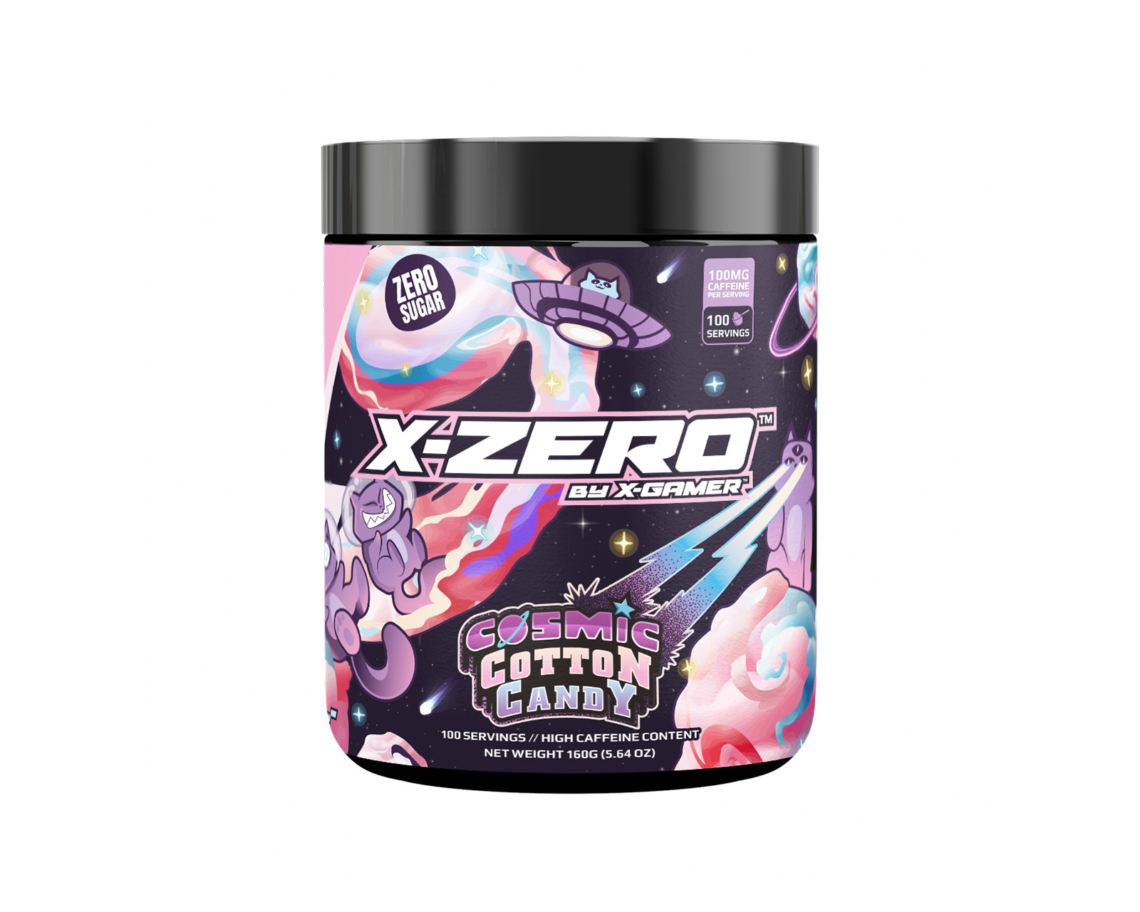 X-Gamer X-Zero Cosmic Cotton Candy - 100 Servings - MaxGaming.com