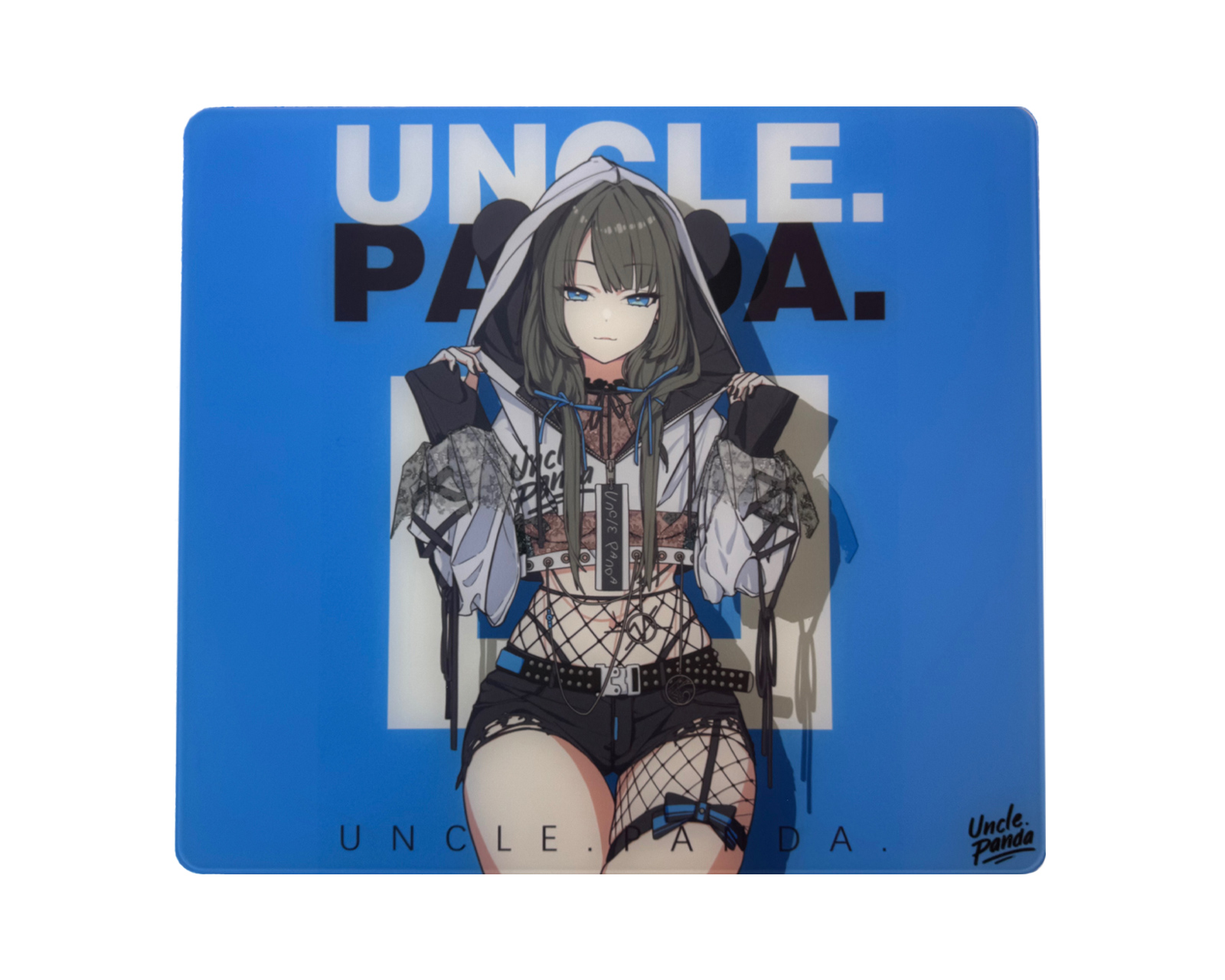 Uncle Panda Blue Glass Mousepad - MaxGaming.com