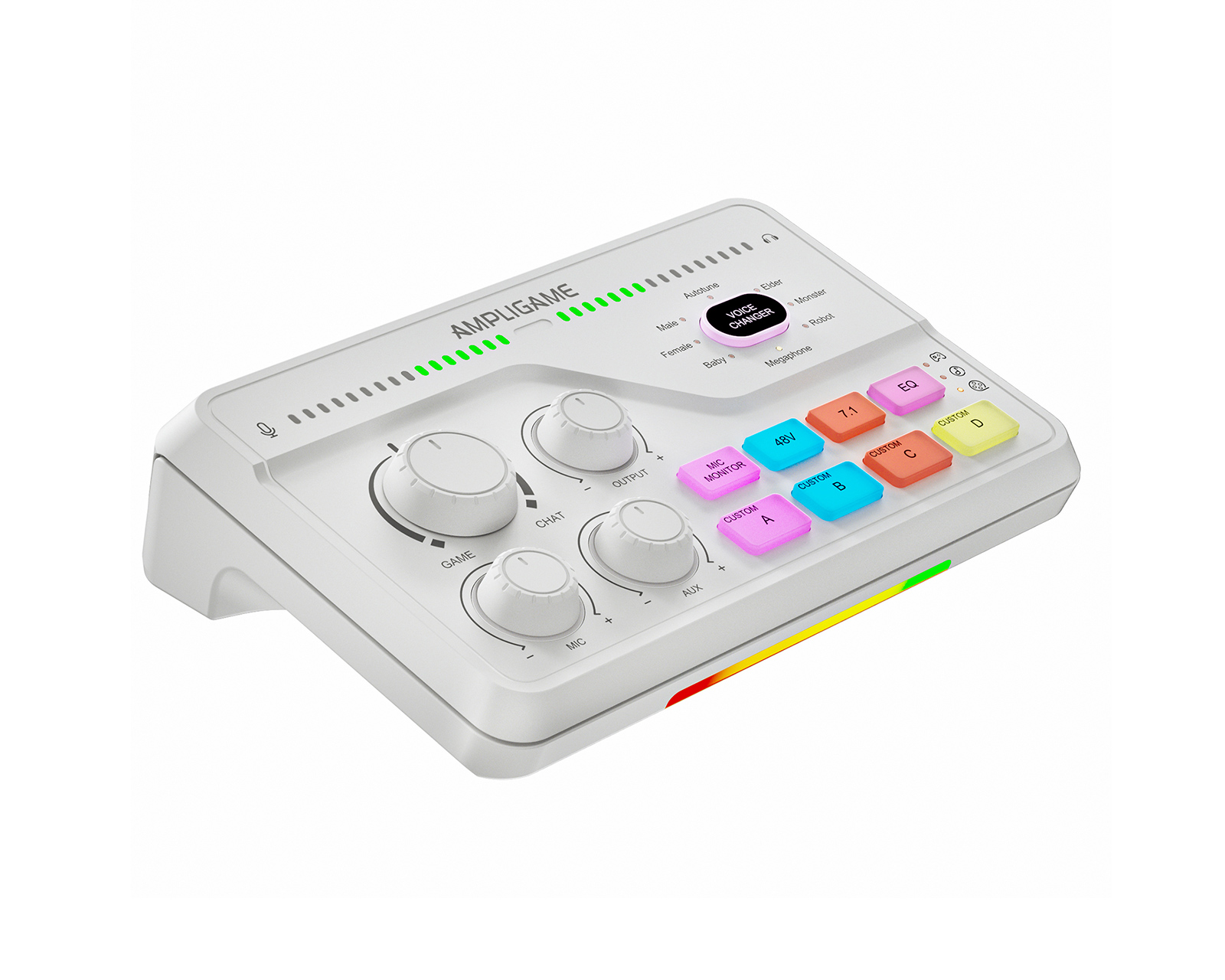 Fifine AmpliGame SC8 Audio Mixer - White - MaxGaming.com