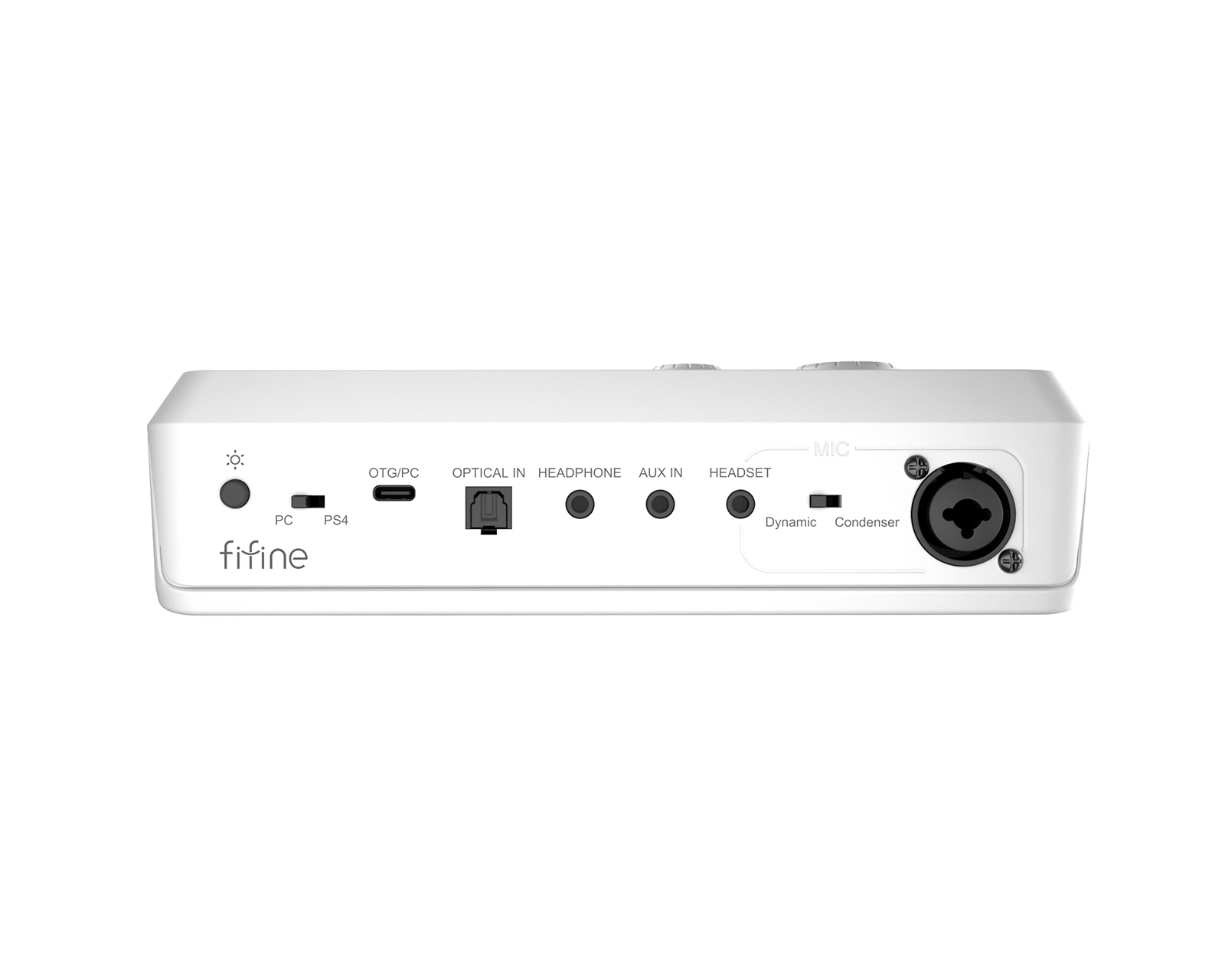 Fifine AmpliGame SC8 Audio Mixer - White - MaxGaming.com