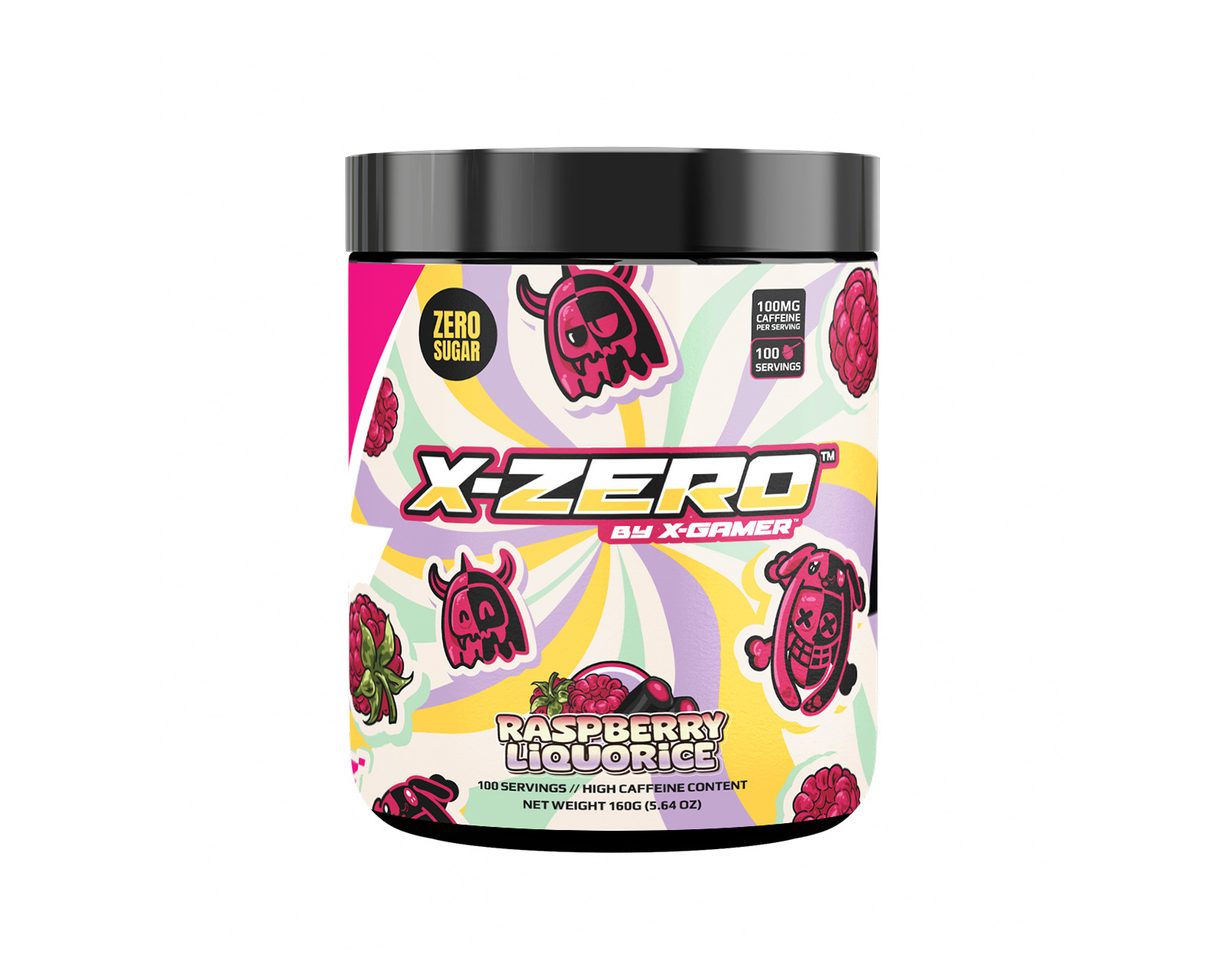 X-Gamer X-Zero Raspberry Liquorice - 100 Servings - MaxGaming.com