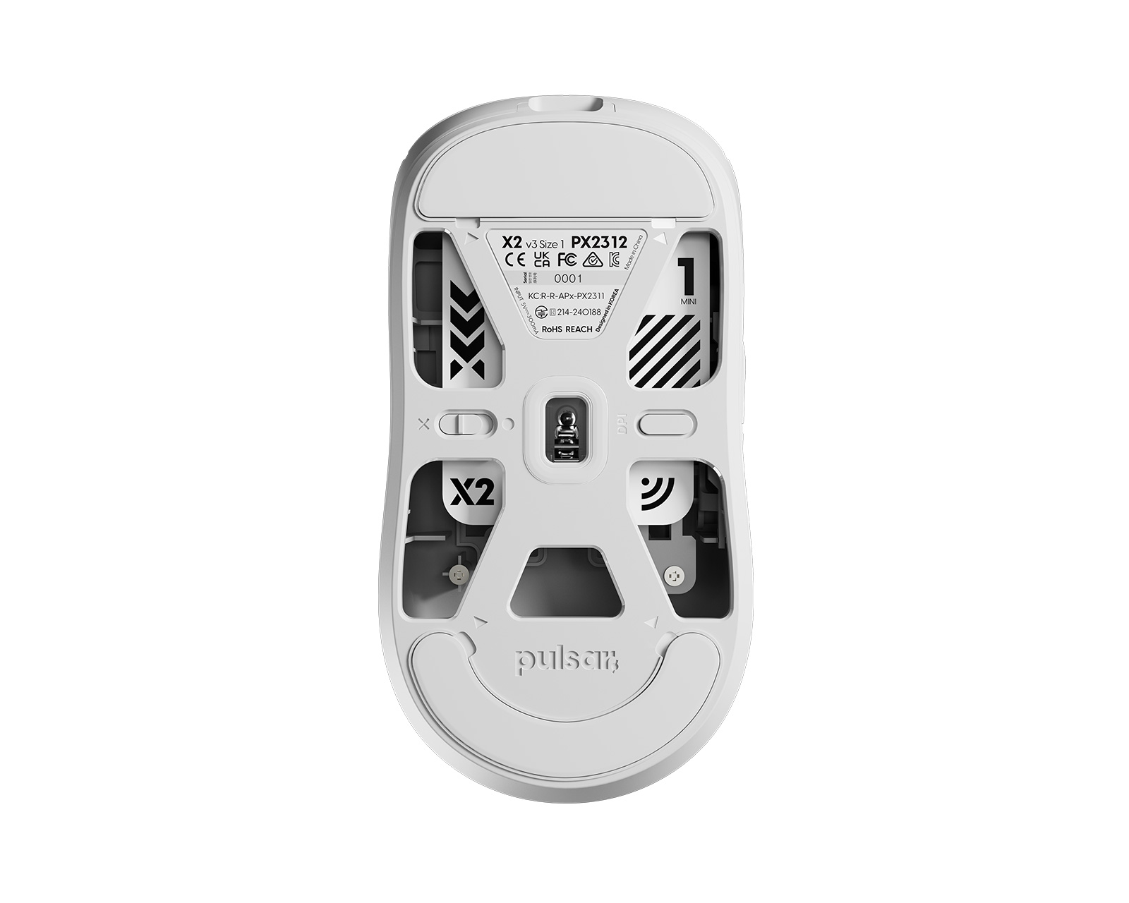 Pulsar X2 v3 Mini Wireless Gaming Mouse - White - MaxGaming.com