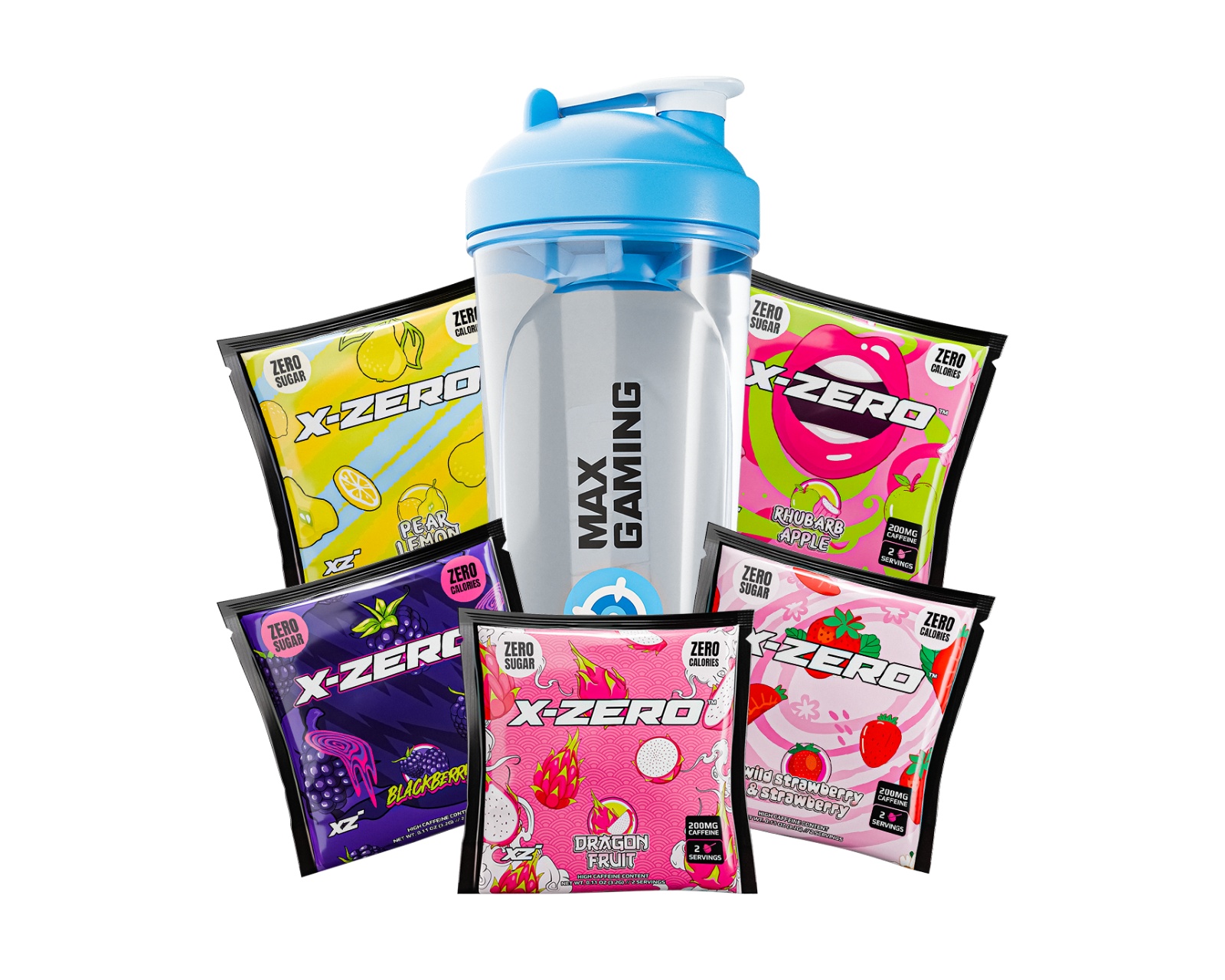 X-Gamer X-Zero 2nd Sample Pack + Shaker (10 Servings) - MaxGaming.com