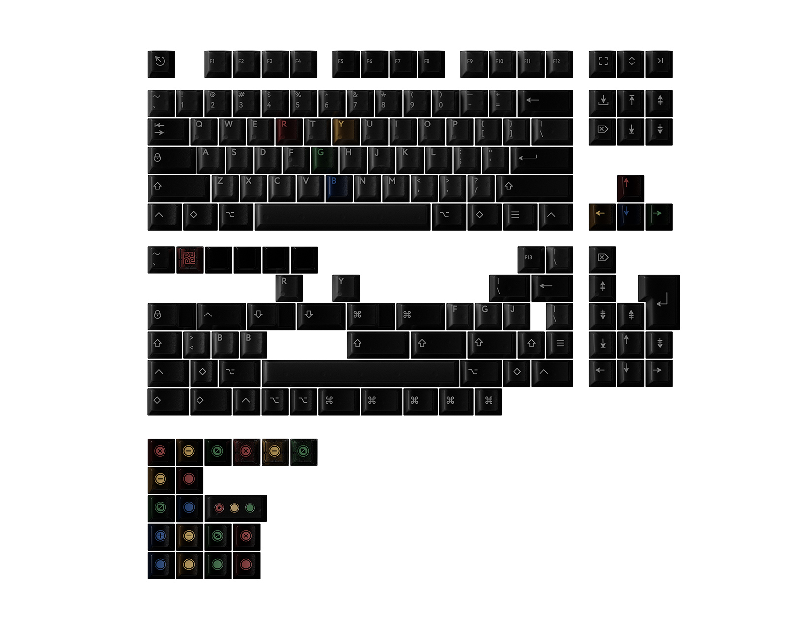 KBDfans PBTfans Retro Dark Lights R2 - Base kit - MaxGaming.com
