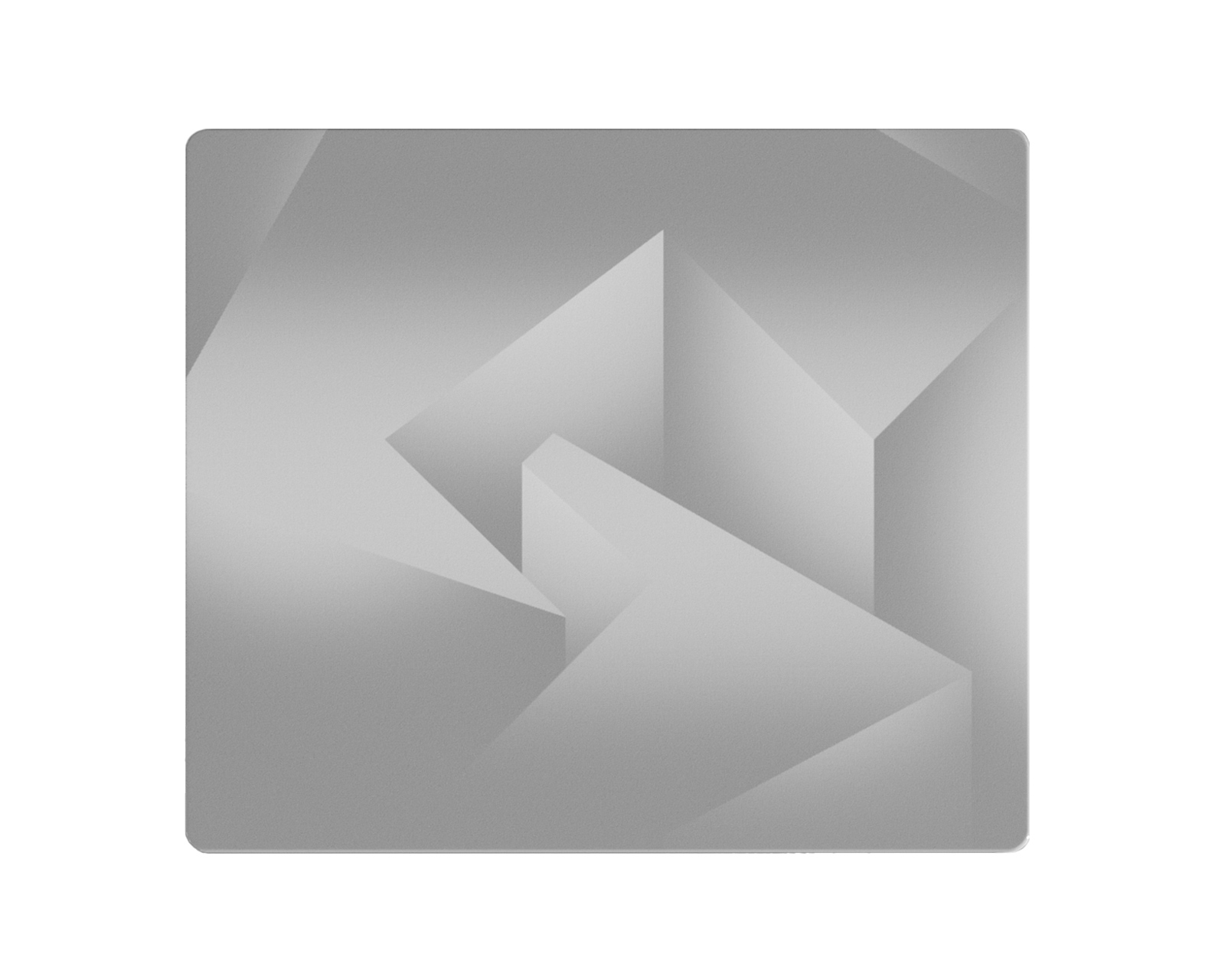 GLSSWRKS polarity　Large 490x420mm Tekkusai Polarity Series Glass Mousepad - Large - White