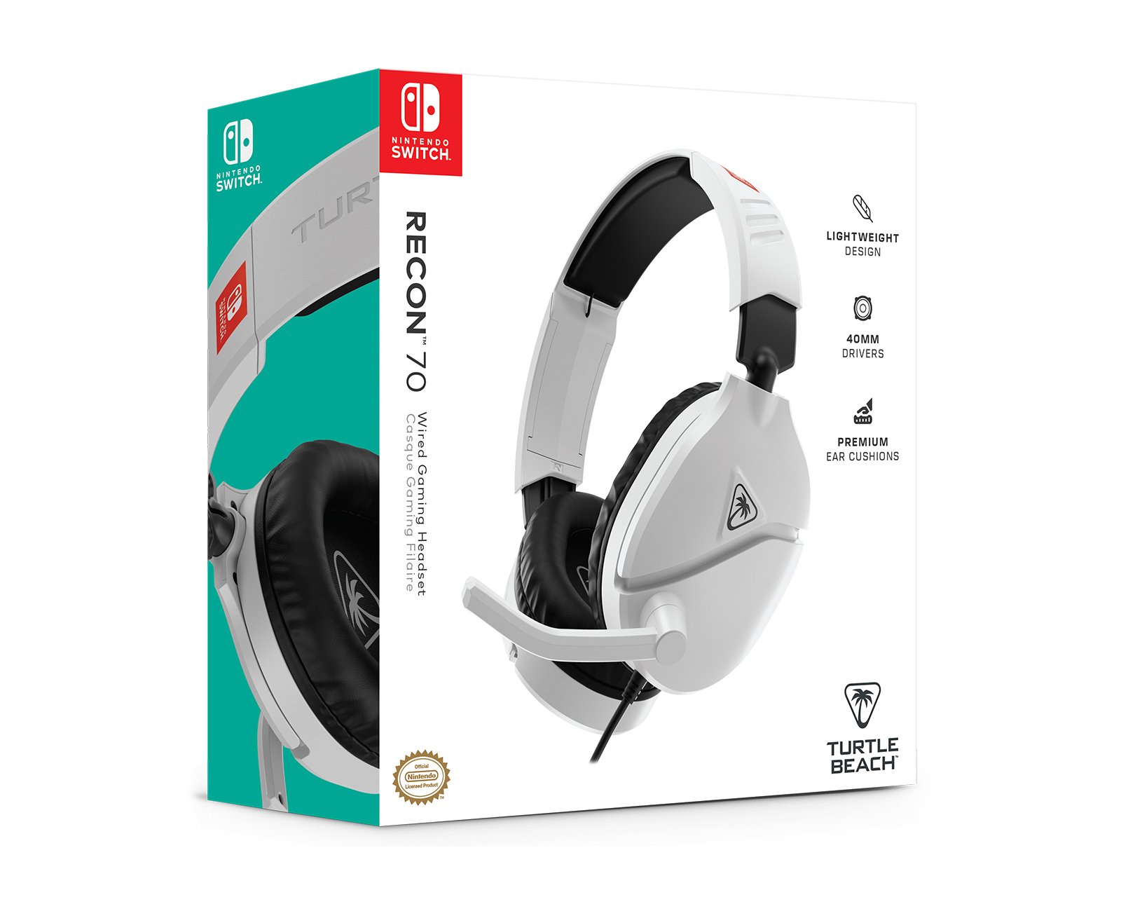 Turtle Beach Recon 70 Gaming Headset Nintendo Switch - White