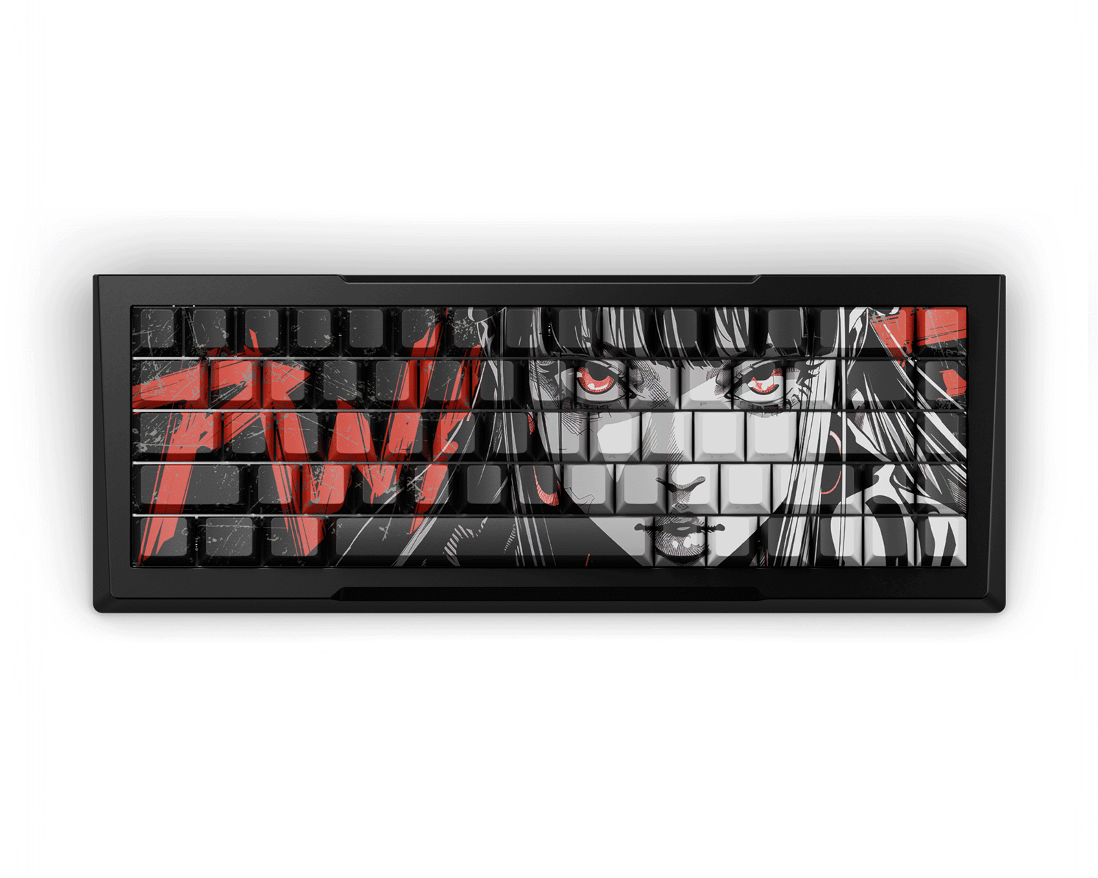 Pwnage Zenblade 65 V2 Keyboard - Black Frame / Red Bottom / Red