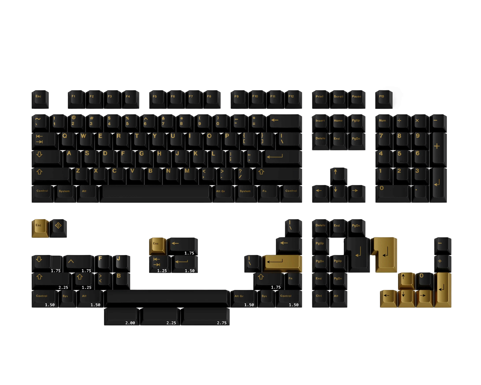 GMK Black Lotus Base+Novelties GMK BLACK LOTUS base kit + space