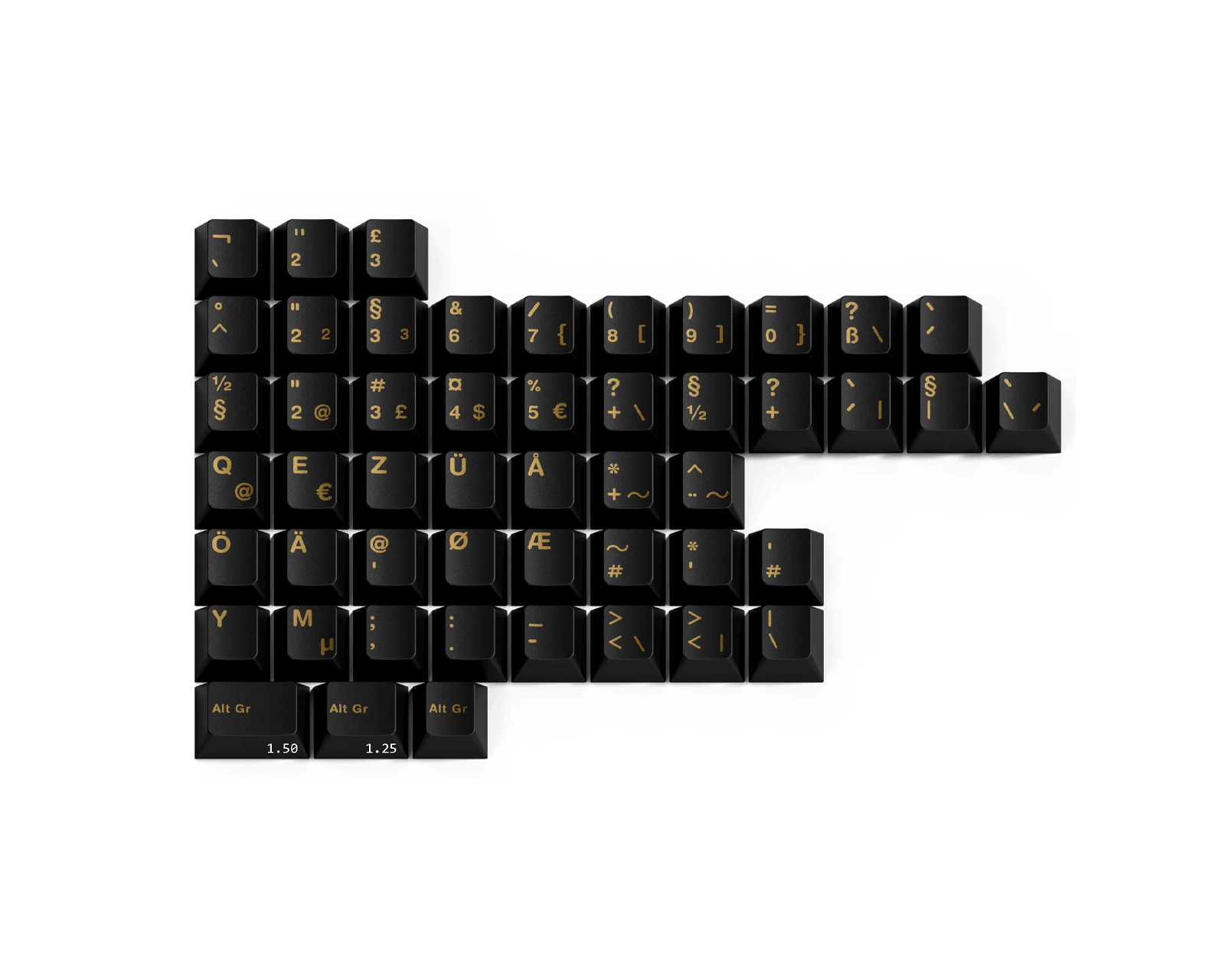 GMK CYL Black & Gold - International Kit - MaxGaming.com