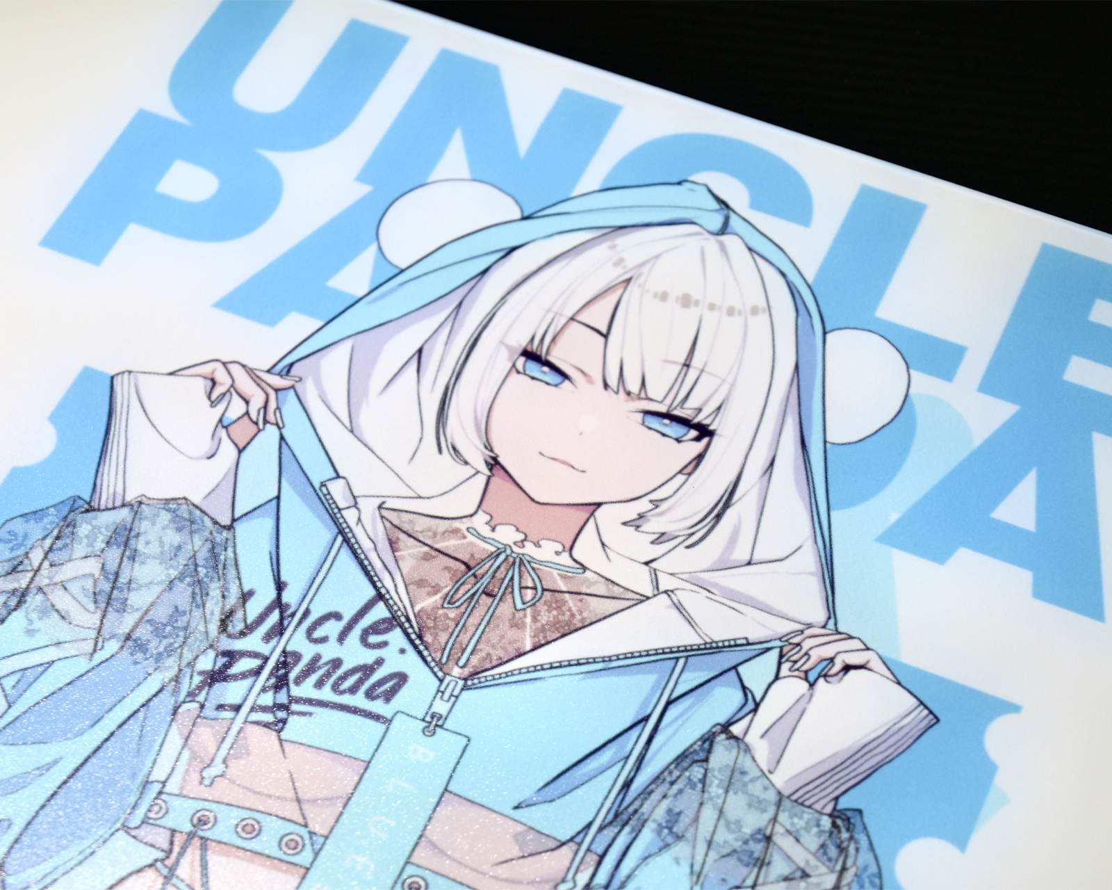 Uncle Panda Blue SP Glass Mousepad - MaxGaming.com