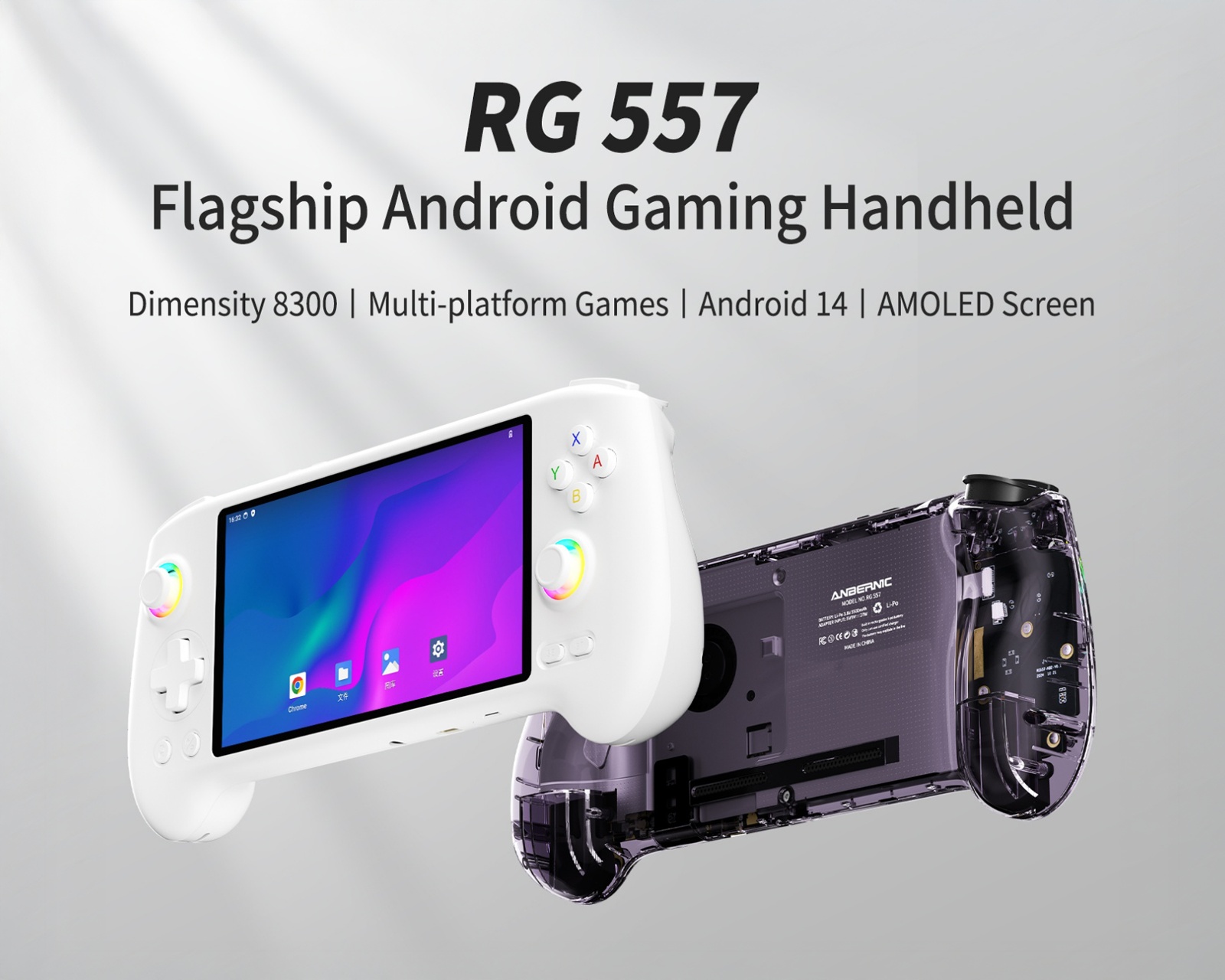 Anbernic RG557 Retro Emulator (128GB) - White - MaxGaming.com