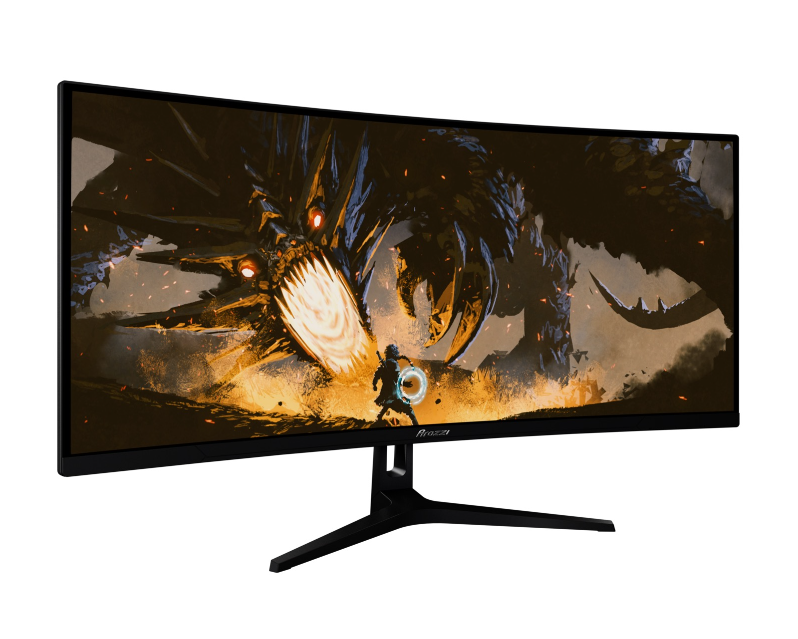 メロページ Arozzi Nova 34″ 165Hz Gaming Monitor - Black - MaxGaming.com
