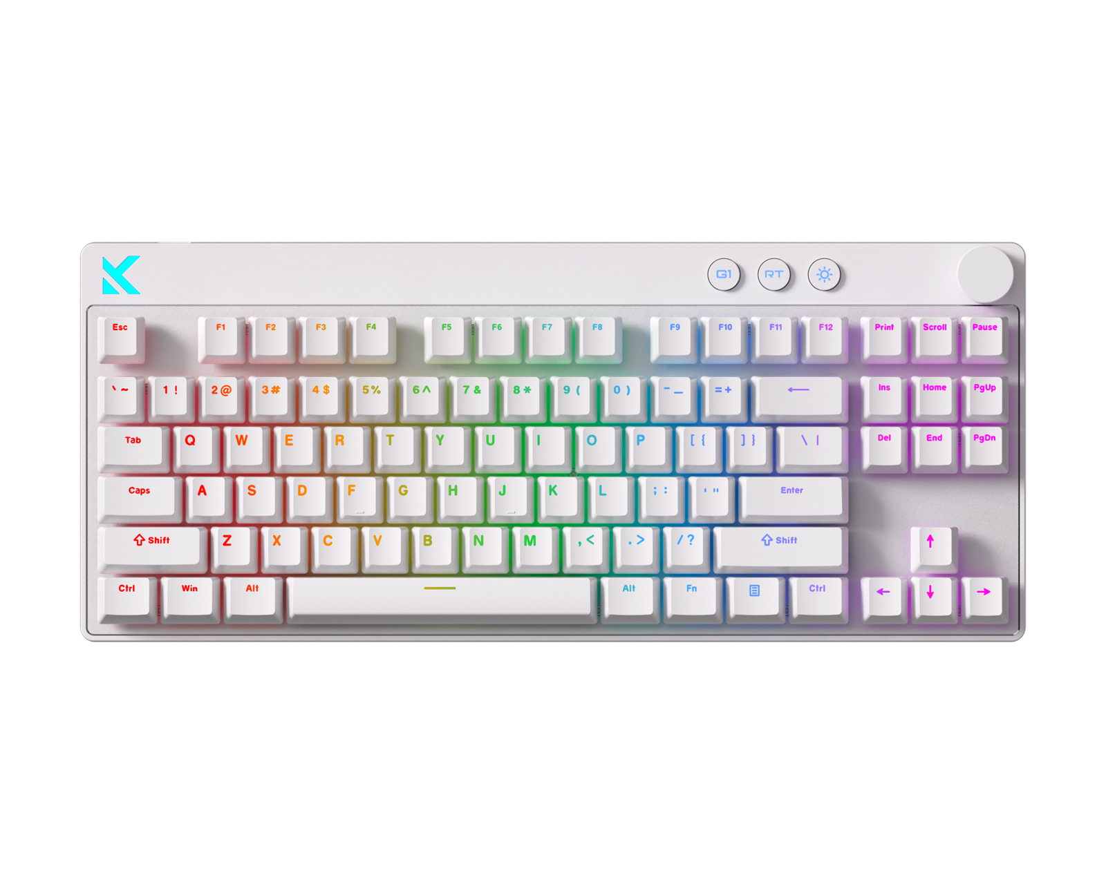 MCHOSE Mix 87 Hall Effect Magnetic Gaming Keyboard ANSI - White
