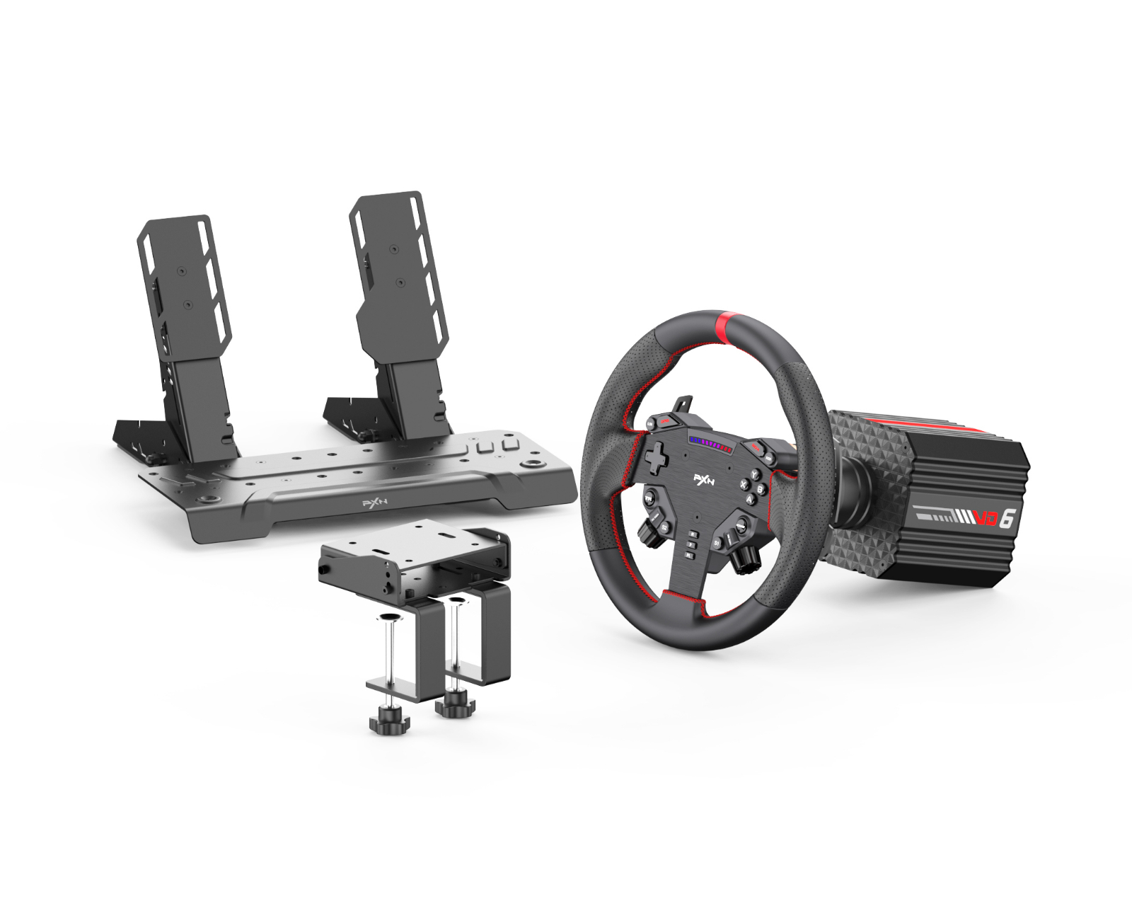 PXN VD6 Bundle Racing Simulator (VD6 Base, W AS Wheel, PD HM Brake