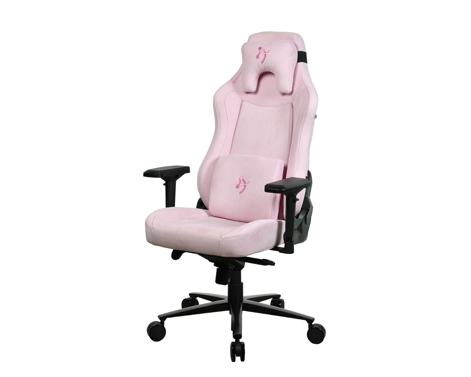 Arozzi Vernazza Supersoft Fabric Gaming Chair - Pink - MaxGaming.com