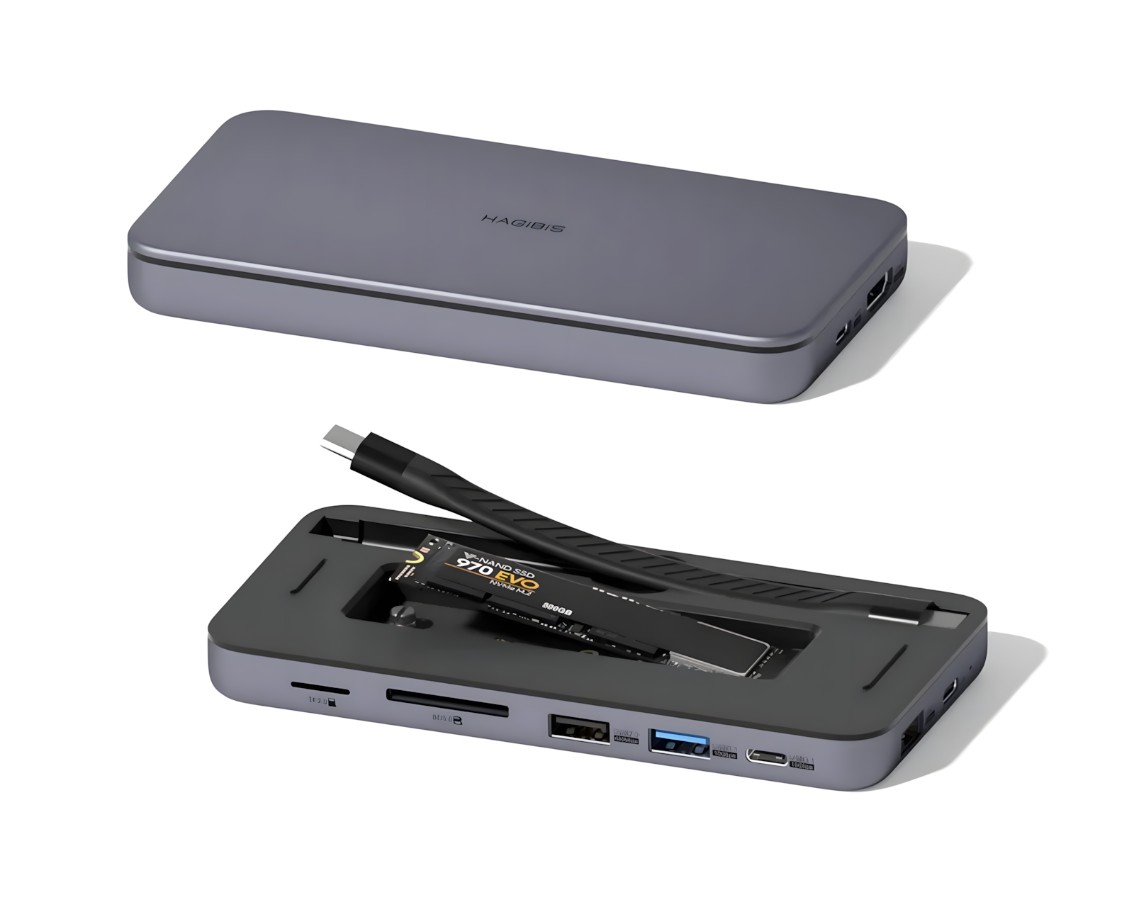 Hagibis USB C Hub with Hard Drive Enclosure MC15 - MaxGaming.com