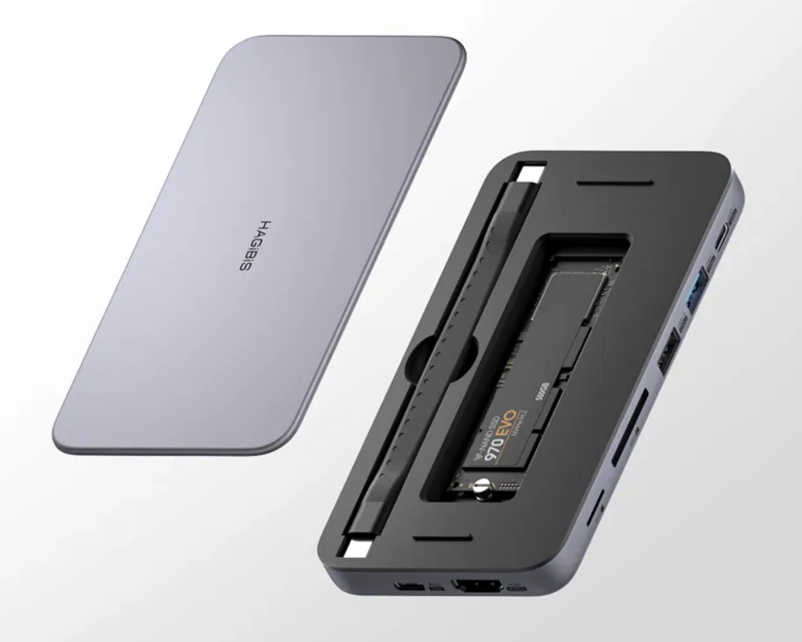 Hagibis USB C Hub with Hard Drive Enclosure MC15 - MaxGaming.com