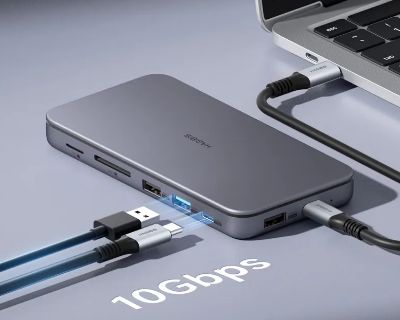 Hagibis USB C Hub with Hard Drive Enclosure MC15 - MaxGaming.com