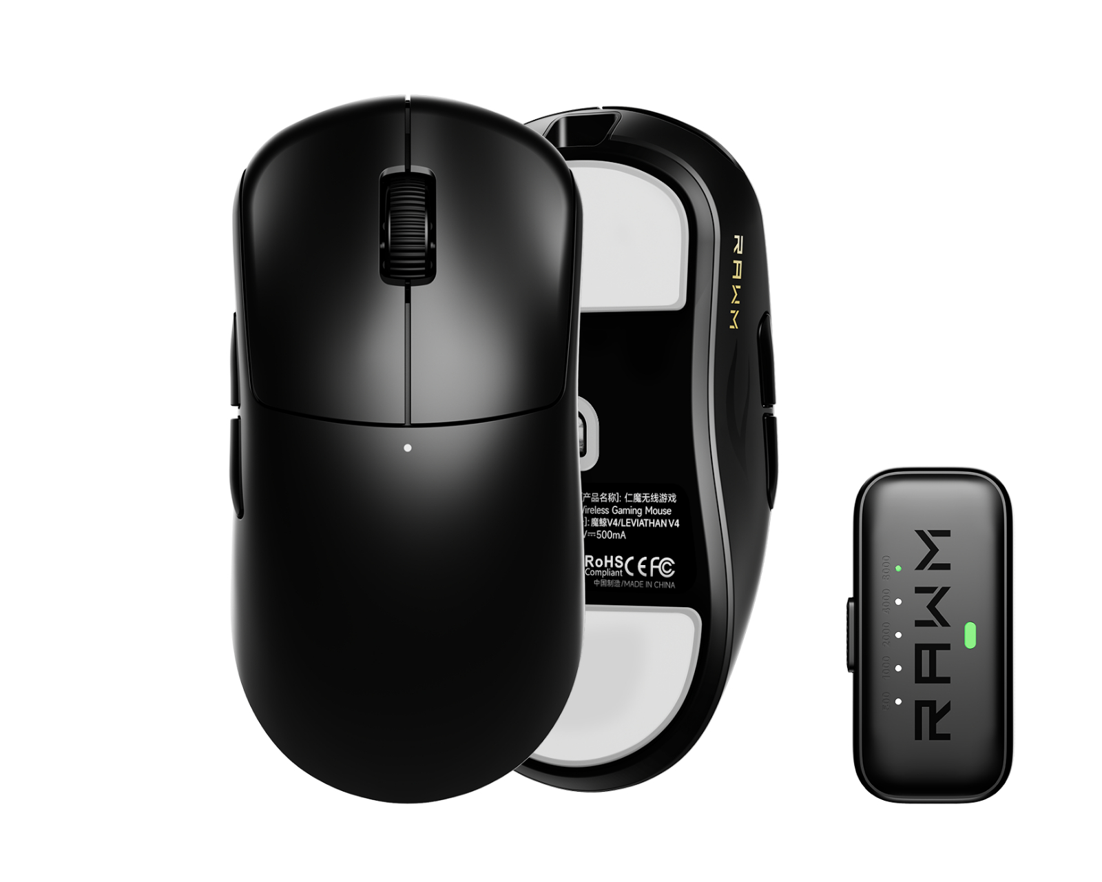 RAWM Leviathan V4 Dual 8K Wireless Gaming Mouse - Black