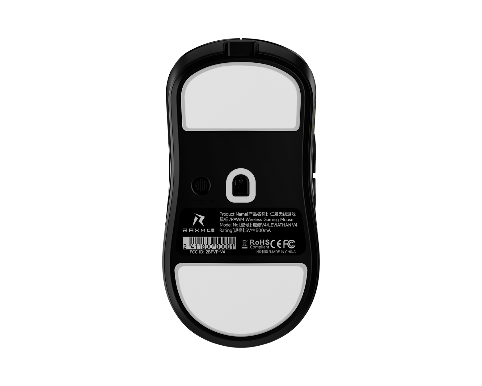 RAWM Leviathan V4 Dual 8K Wireless Gaming Mouse - Black