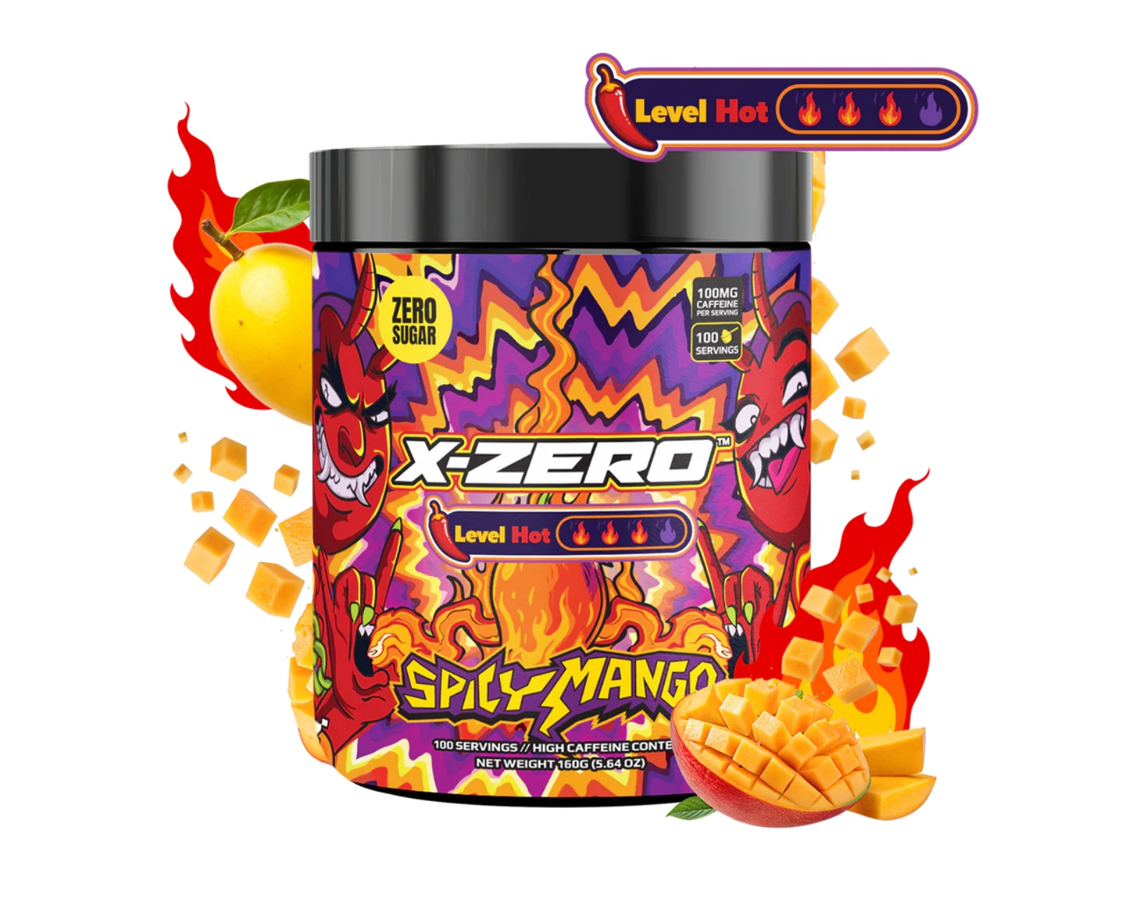 X-Gamer X-Zero Spicy Mango - 100 Servings - MaxGaming.com