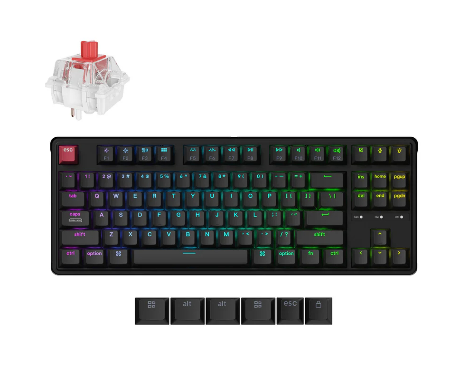 Keychron C3 Pro 8K QMK Wired Mechanical Keyboard [K Super Red