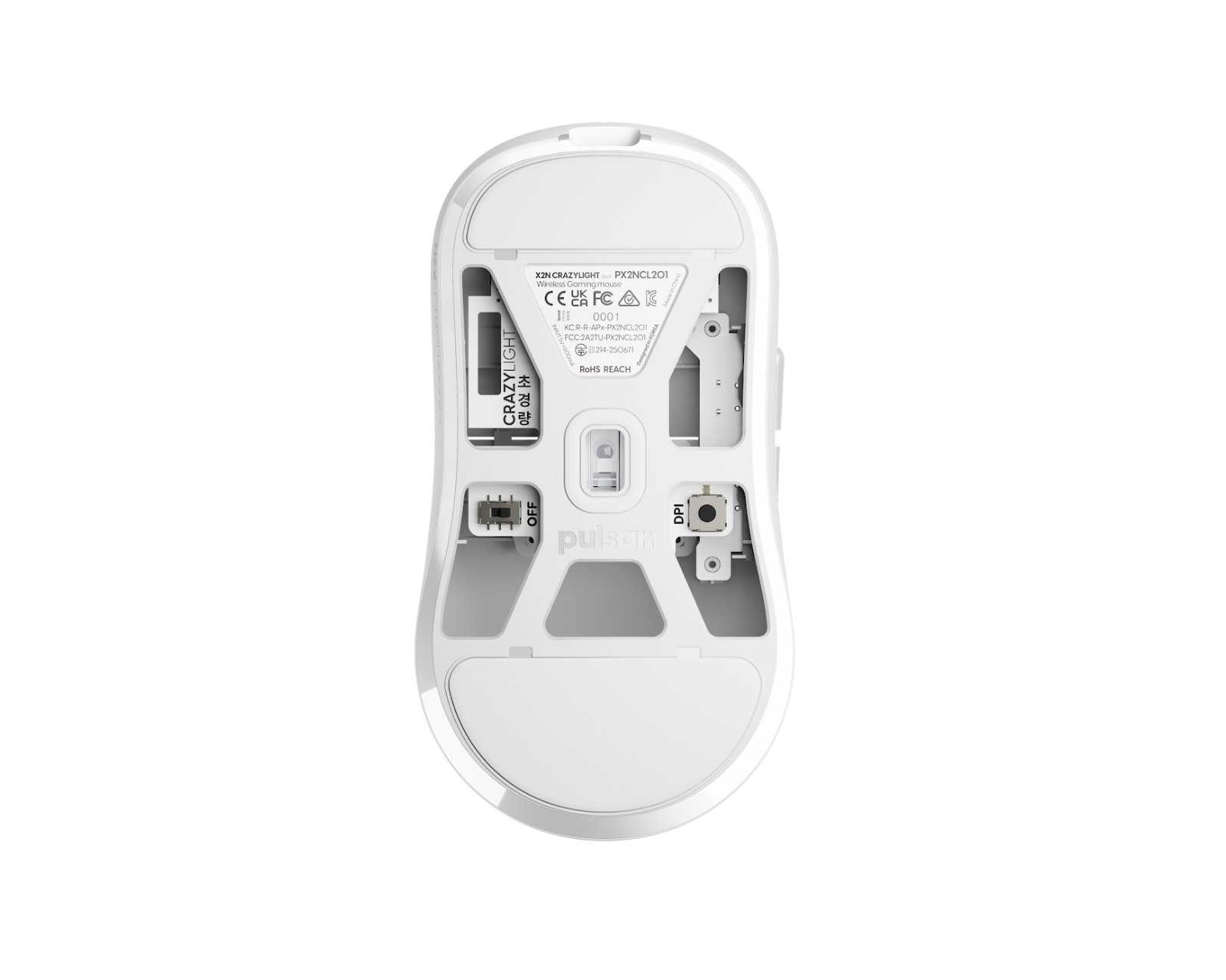 Pulsar X2N CRAZYLIGHT Mini Wireless Gaming Mouse - Uyuni White