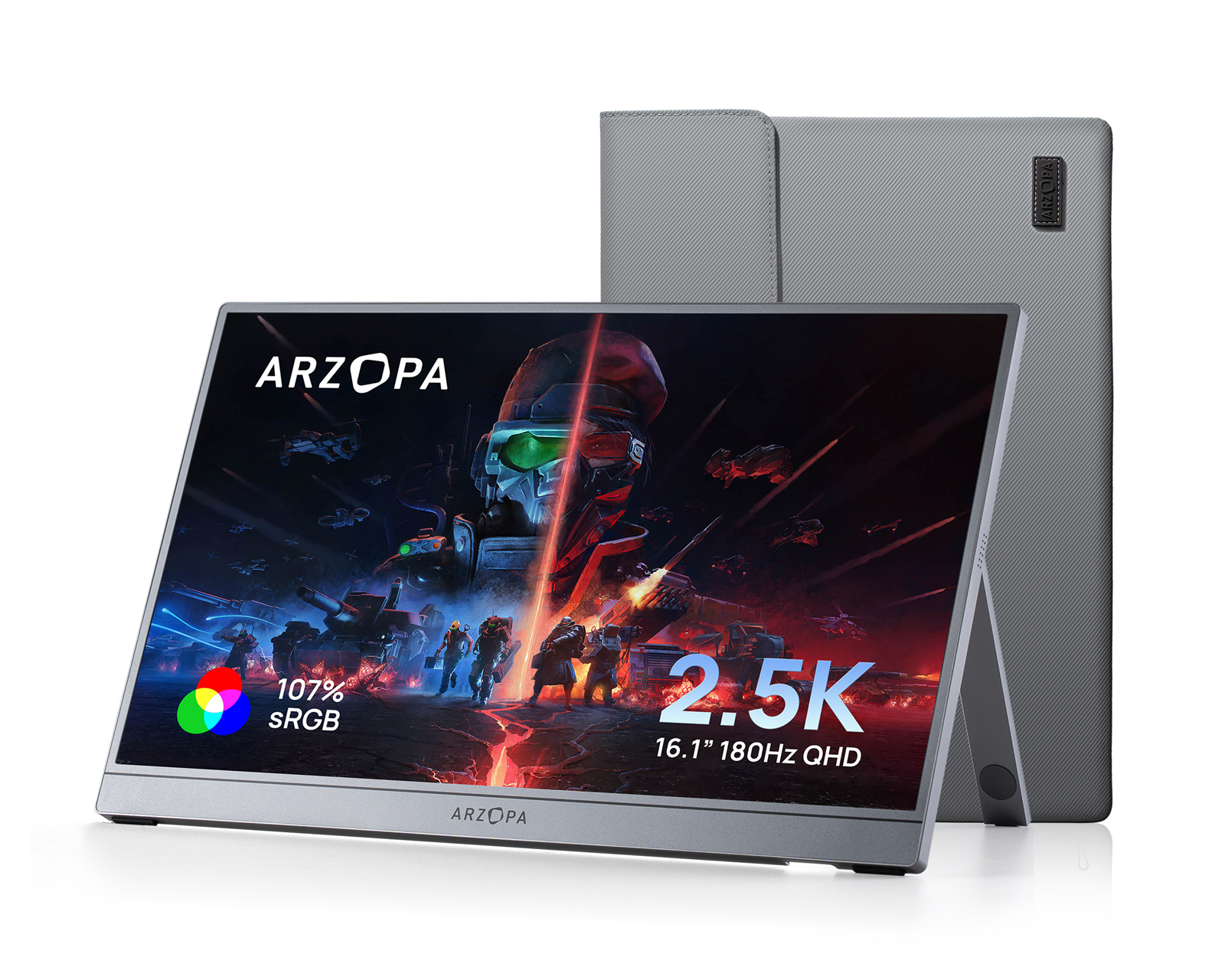 Arzopa Z3FC 16.1 180Hz QHD Portable Monitor - Grey - MaxGaming.com