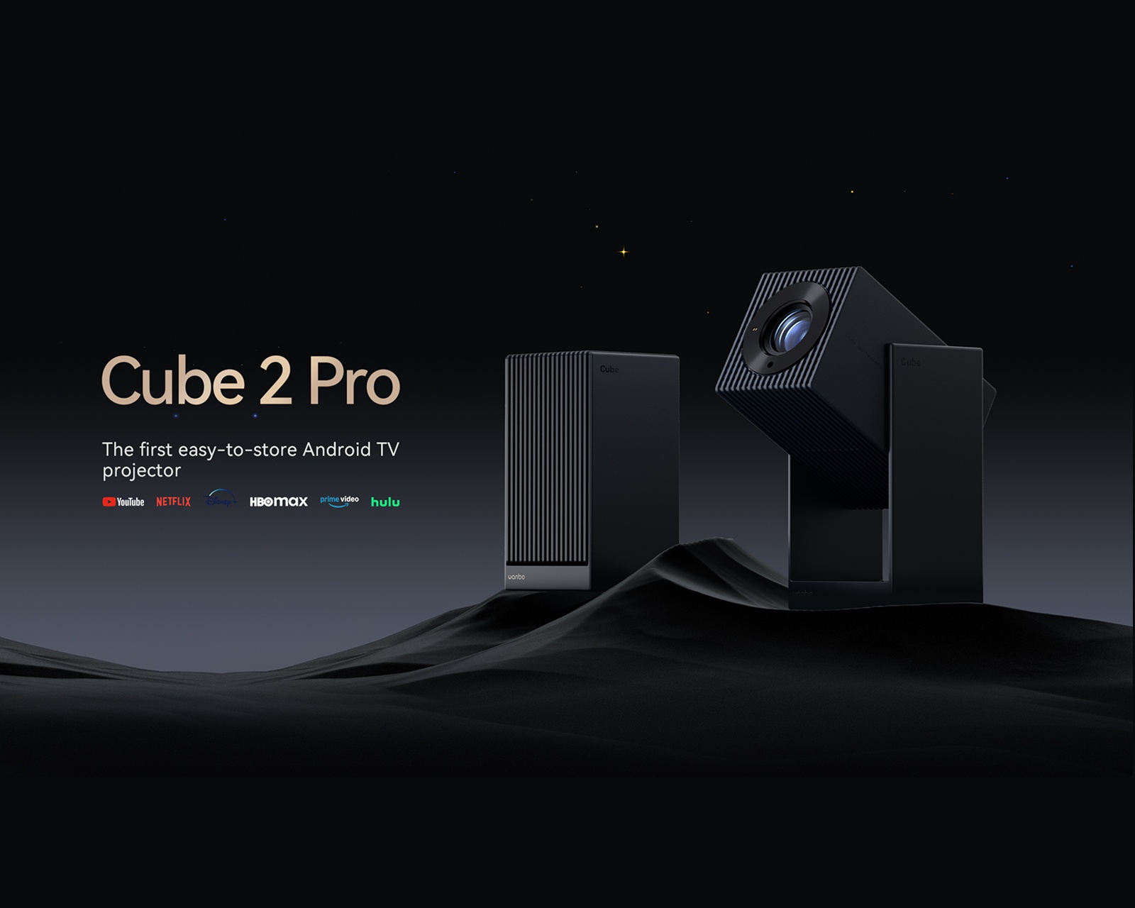 Wanbo Cube 2 Pro - Smart Projector - 500 ANSI, 1080, Google TV